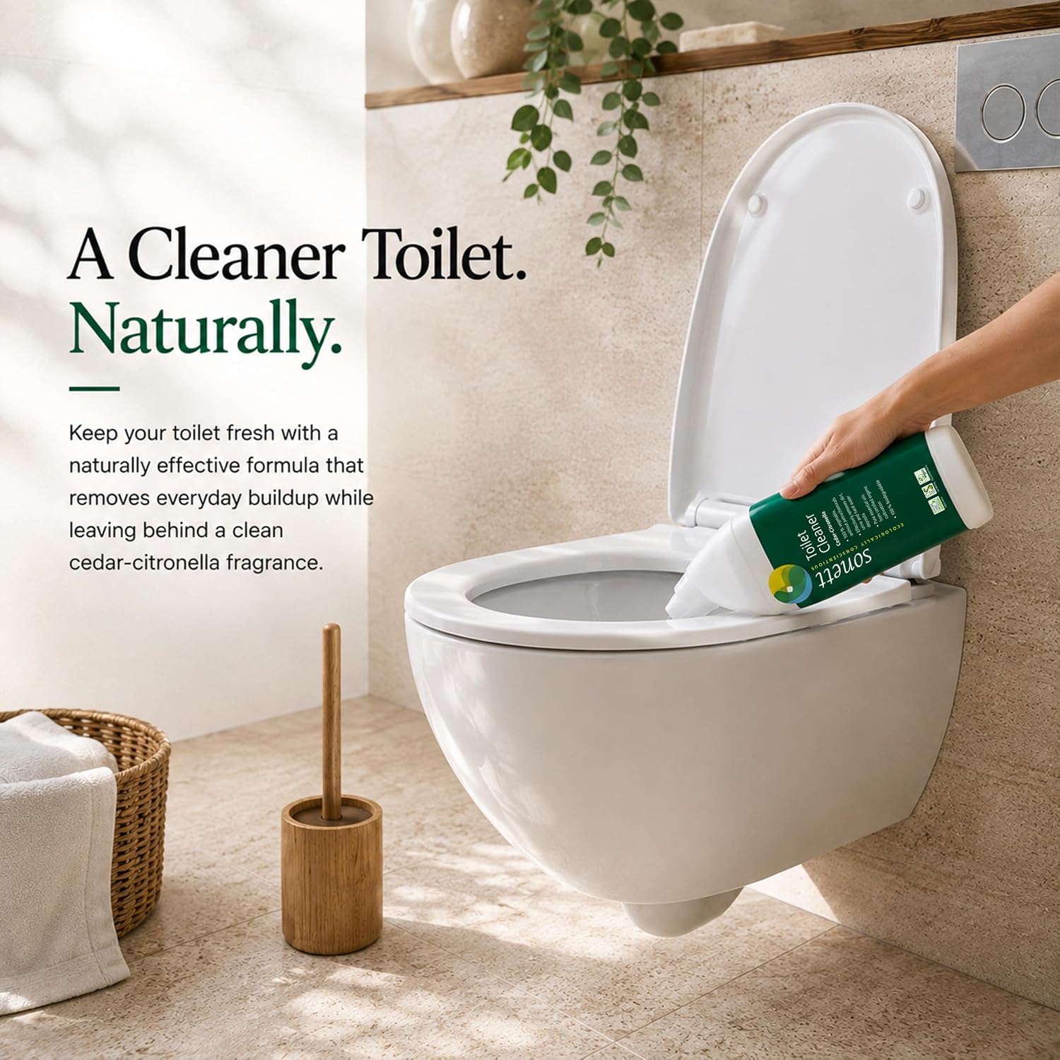 Sonett Organic Toilet Cleaner Cedar-Citronella (25 fl.oz/750ml) image 3