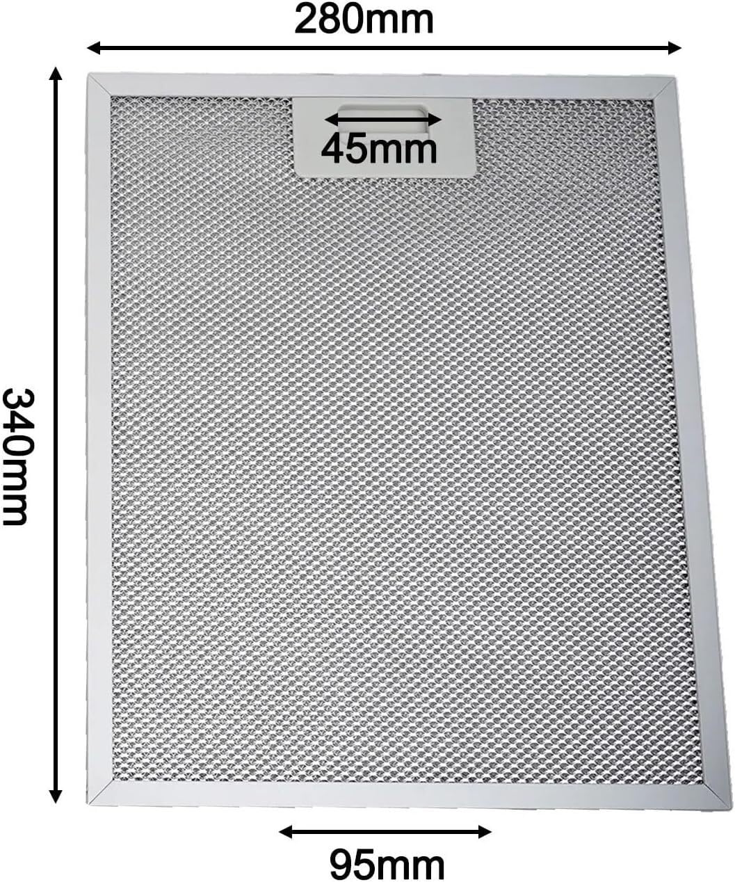 Reutilizables Filtro De Campana Extractora De Malla Metálica Plateada, 340x280x9 Mm, Adecuado for Purificadores De Aire Y Otros Electrodomésticos, 3 Piezas