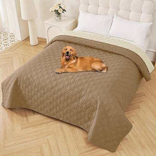 Miniatura 116 de Smiry Funda impermeable para cama de mascota, suave y lavable, para cama, sofá, reversible, perros pequeños, medianos, grandes, gatos, diseño