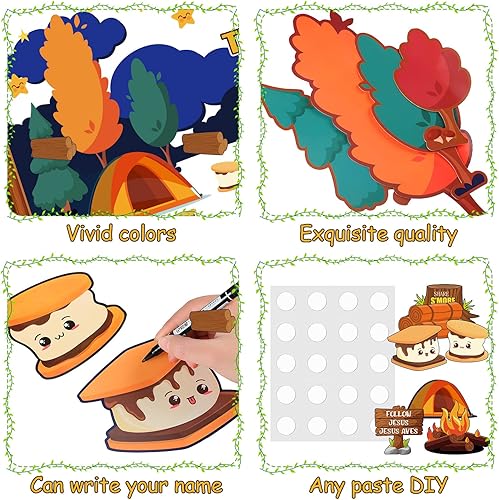 Miniatura 3 de Jesus Loves You S'more - Juego de tablones de anuncios cristianos, decoraciones de escuela dominical para aula, versículos religiosos de la Biblia,