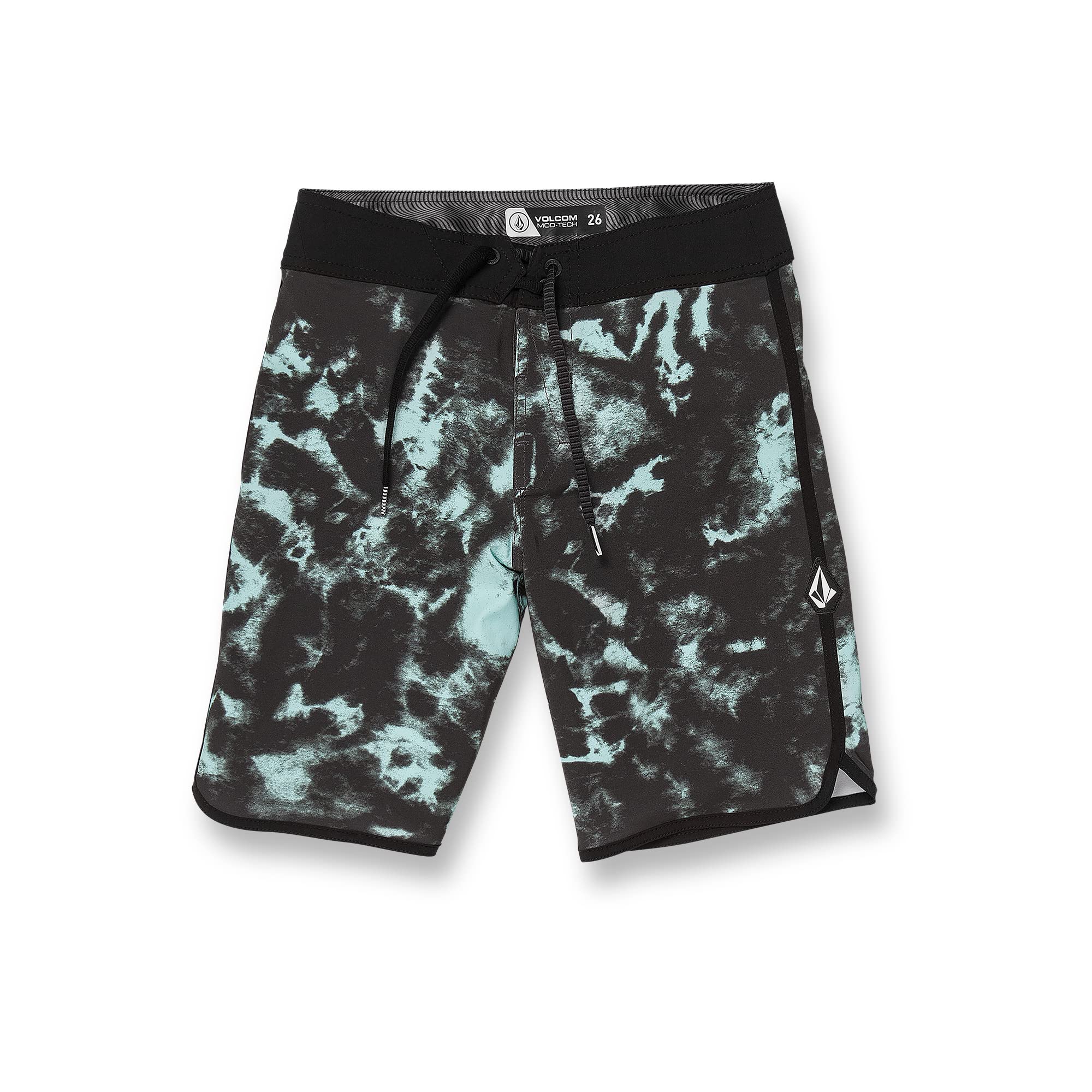 Volcom Boys' Mod Psych Scallop Rinsed Black 23