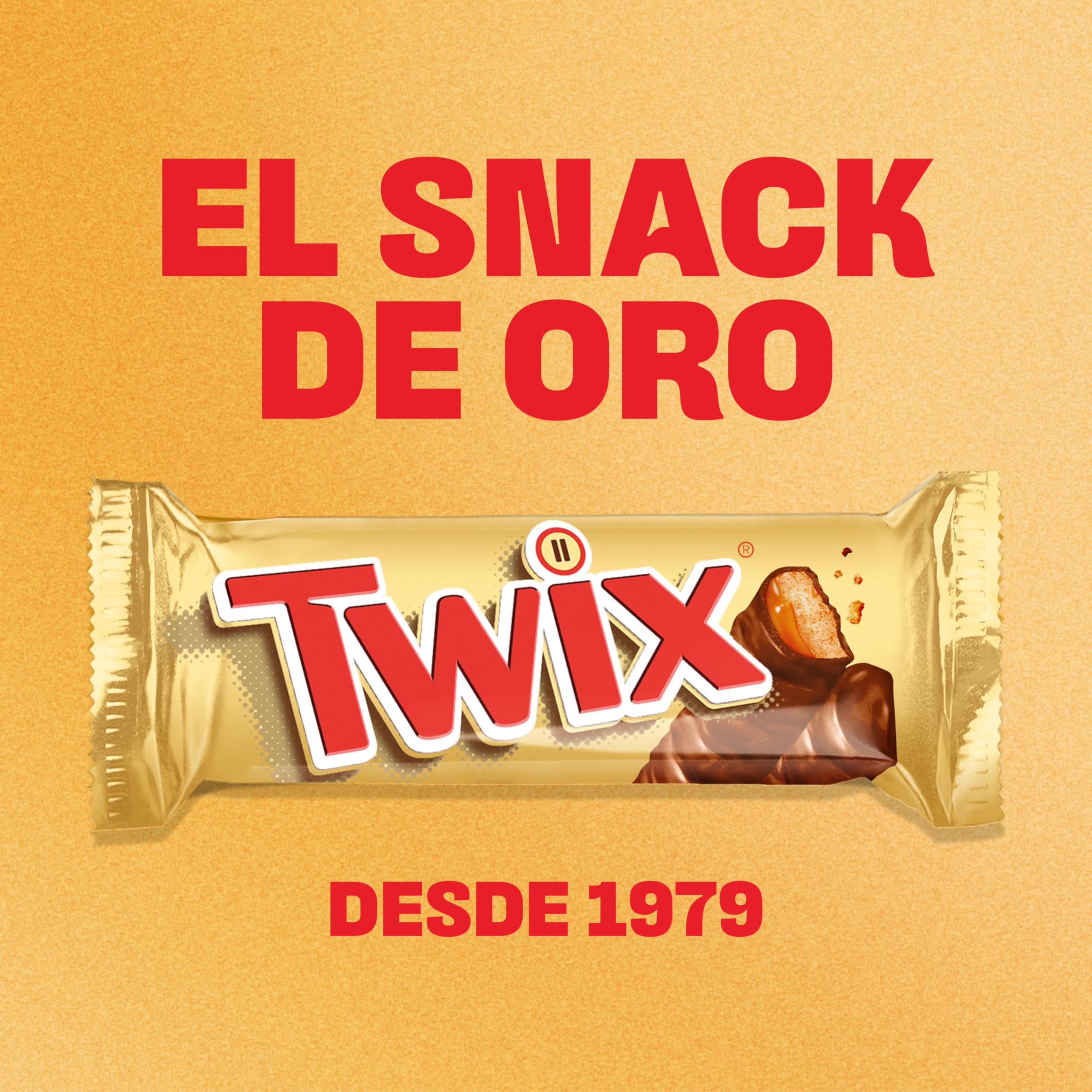 Twix Chocolatina con Galleta crujiente y suave caramelo recubiertos de chocolate con leche (25 x 50g)