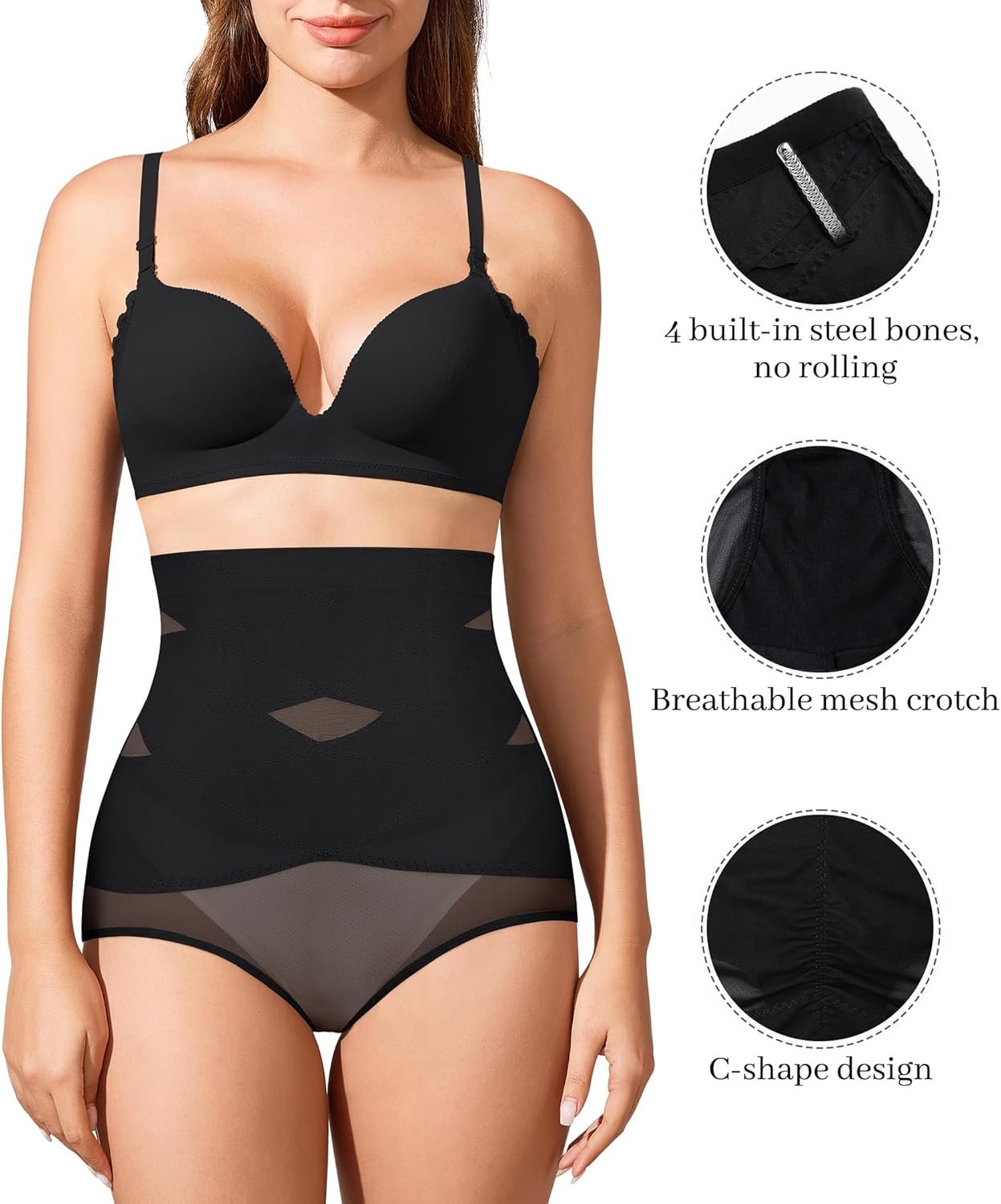 RDSIANE Shapewear for Women - Tummy Control Underwear Compression High Waisted Butt Lifting Panties Body Shaper - Image 4