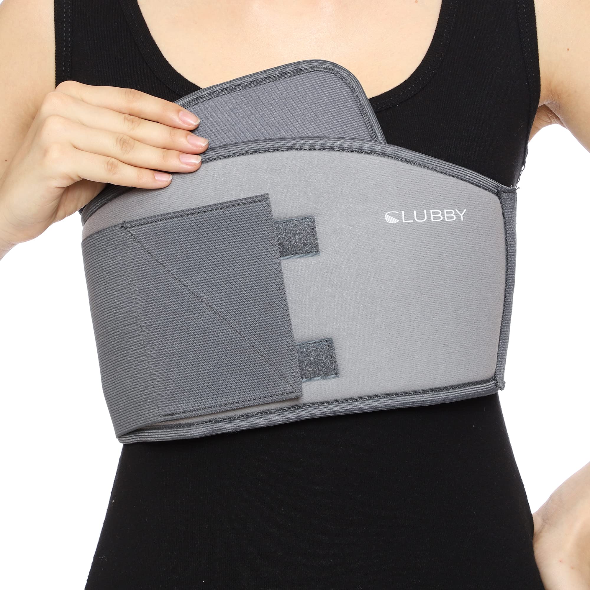 Clubby Rib Belt Chest Pain for men and women support universal Size (Grey) (B09X1Q3P68) Amazon Price History, Amazon Price Tracker