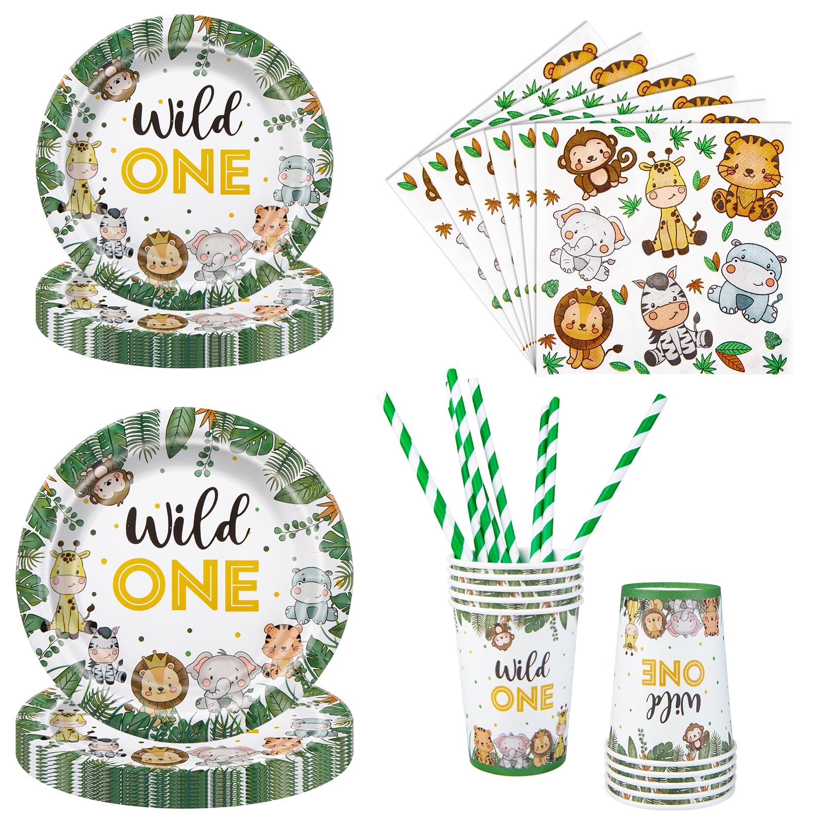 Aitsite Animal Partygeschirr Set