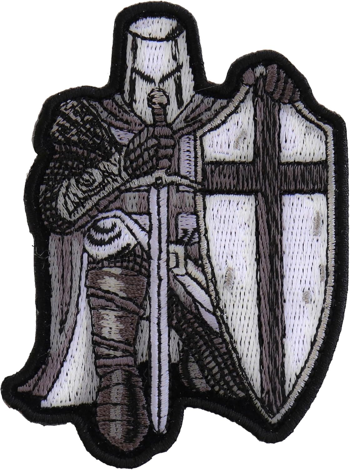 Red Kneeling Knight Patch, Large Christian Back Patches (PL4827)