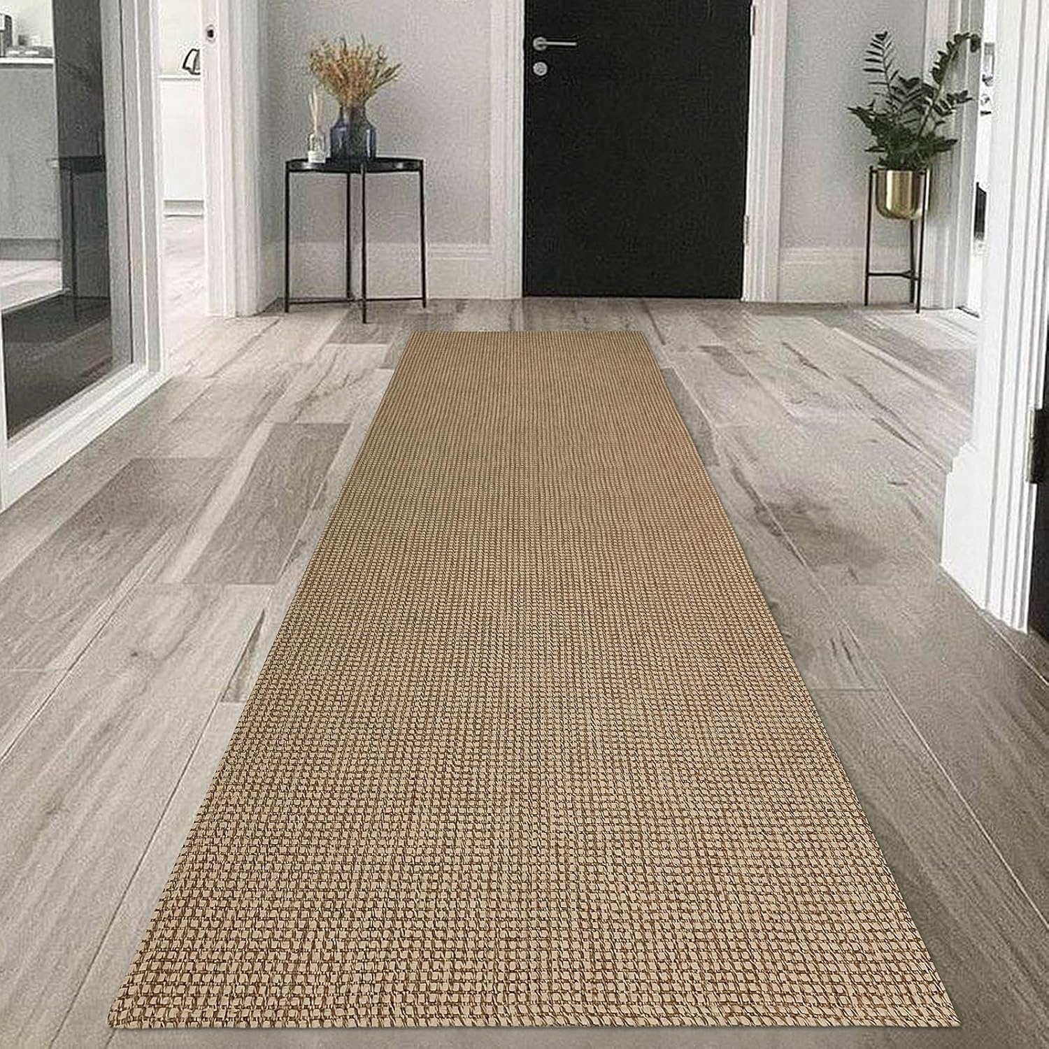 Braided Runner Rug 2.6x8 Ft Washable Runners for Hallways Kitchen Runner Rug with Rubber Backing Cotton Entryway Runner Indoor, Woven Floor Carpet for Hall Kitchen Bedroom, Natural 2.6' x 8' (31.2"x96") Natural