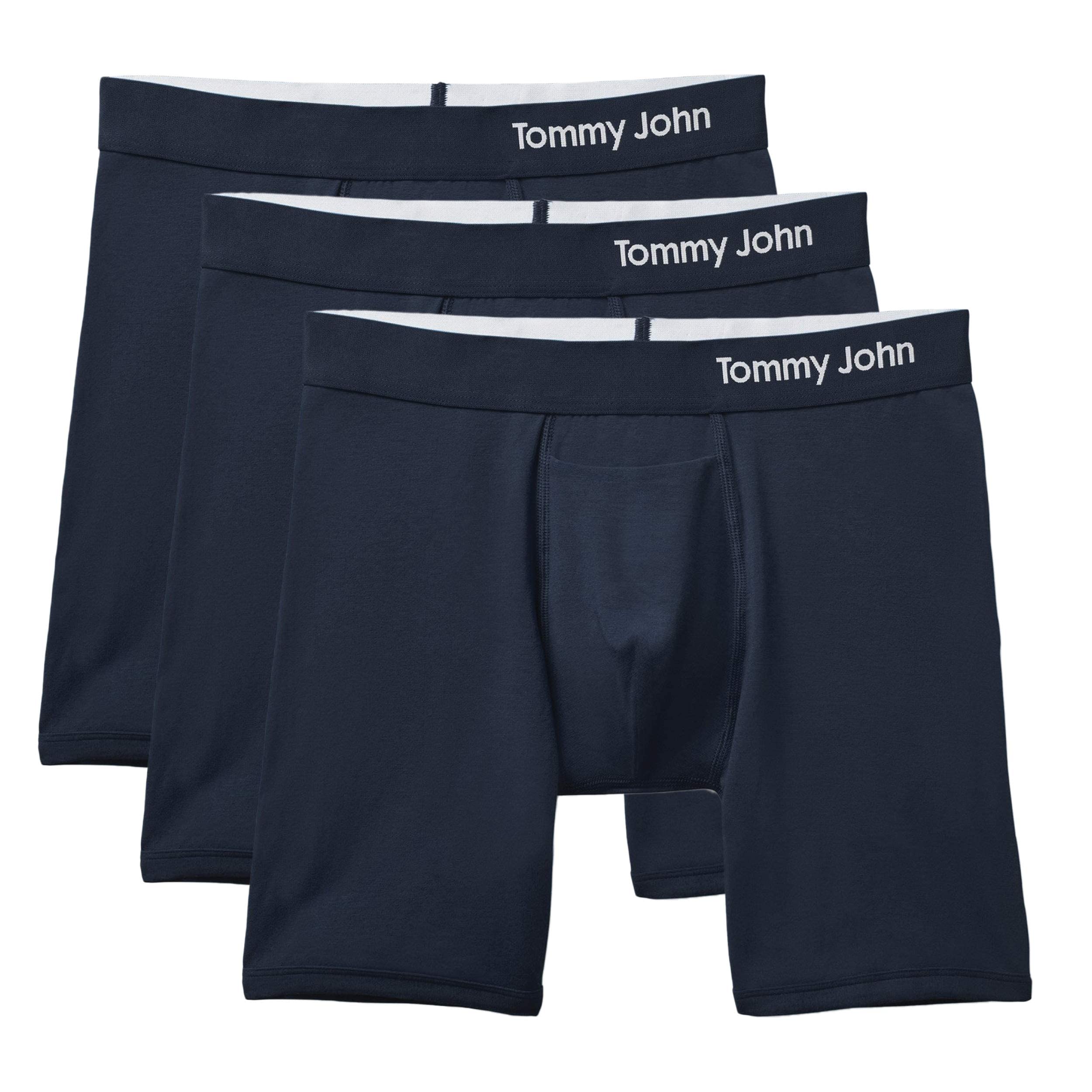 Tommy John Mens Trunk 6 Underwear - Supima Cool Cotton Boxers with Supportive Contour Pouch - Cool Dry
