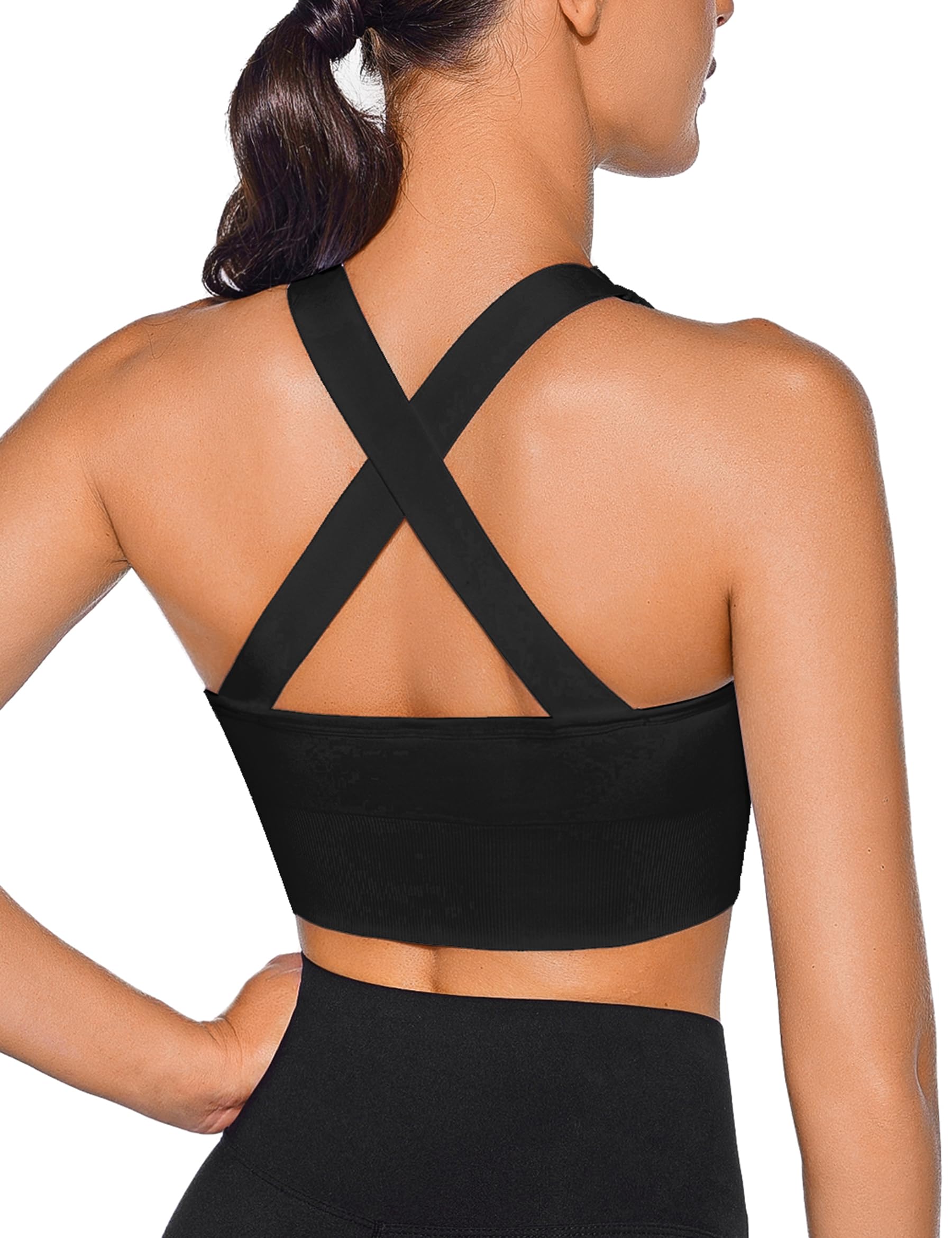 Uniexcosm Reggiseno Sportivo da Donna Cotone Senza Ferretti Reggiseni Sportivo Yoga Imbottito Reggiseno Sportivo Senza Ferretto