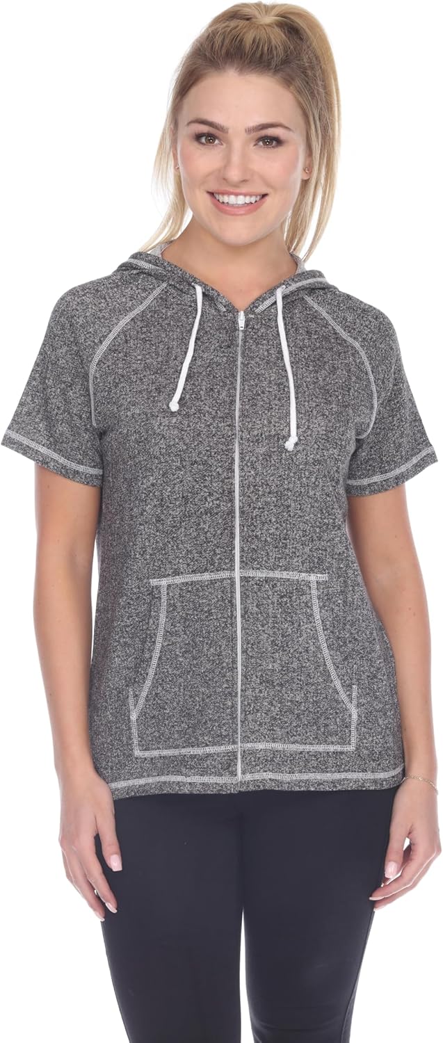 Zip Hoodie Women Cotton Blend Hoodie Zip Up Pocket Sleeve Jacket，Comfortable for Everyday Wear - Image 2