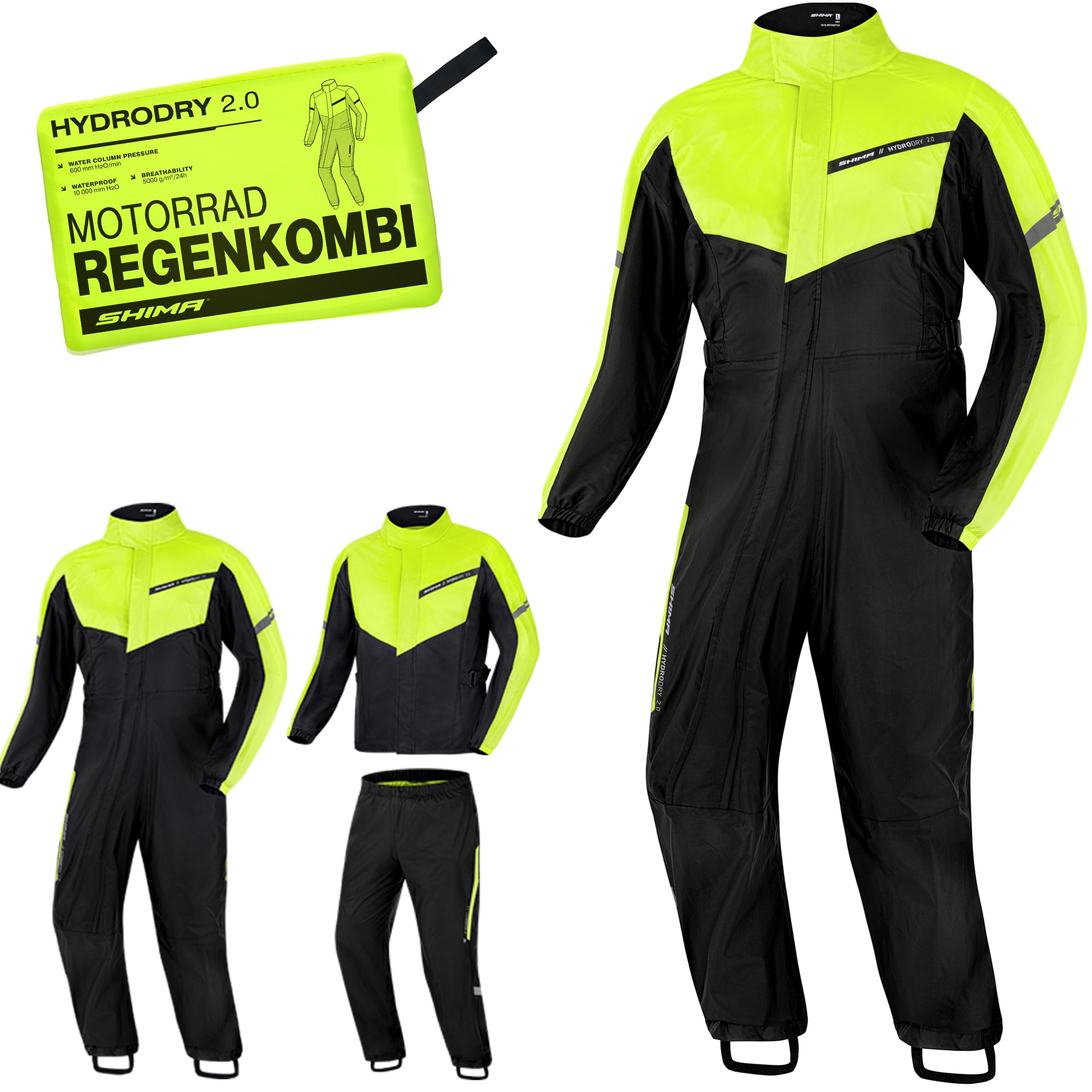 Motorfiets trainingspak, waterdicht, regenjas, waterdicht, scooter, zwart