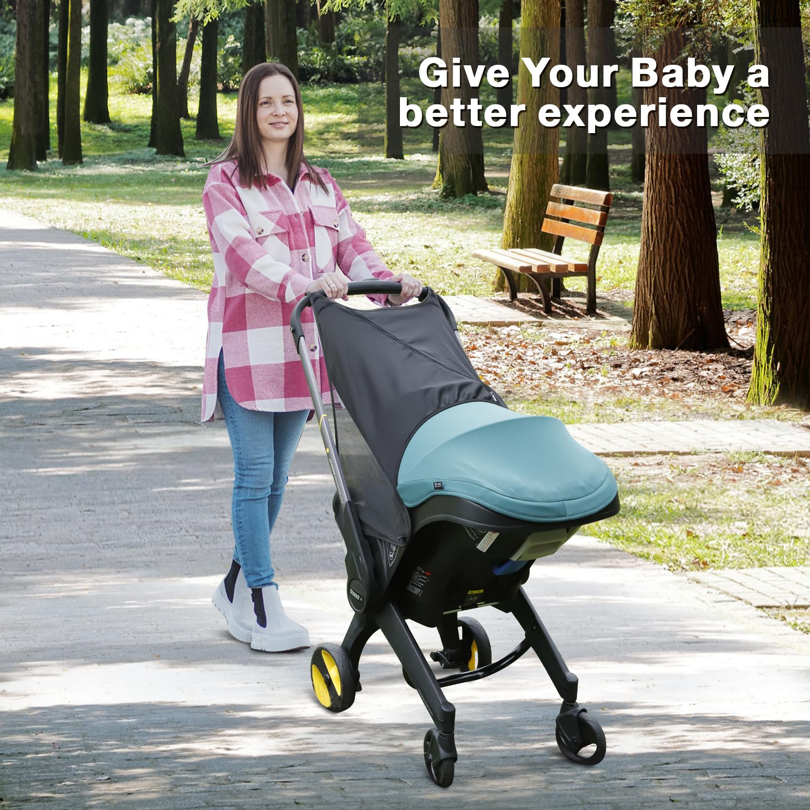 Parasol para cochecito, extensión de protección solar funcional compatible con cochecito Doona, parasol 360 para asiento de coche, protección UV, para cochecitos de bebé, accesorios