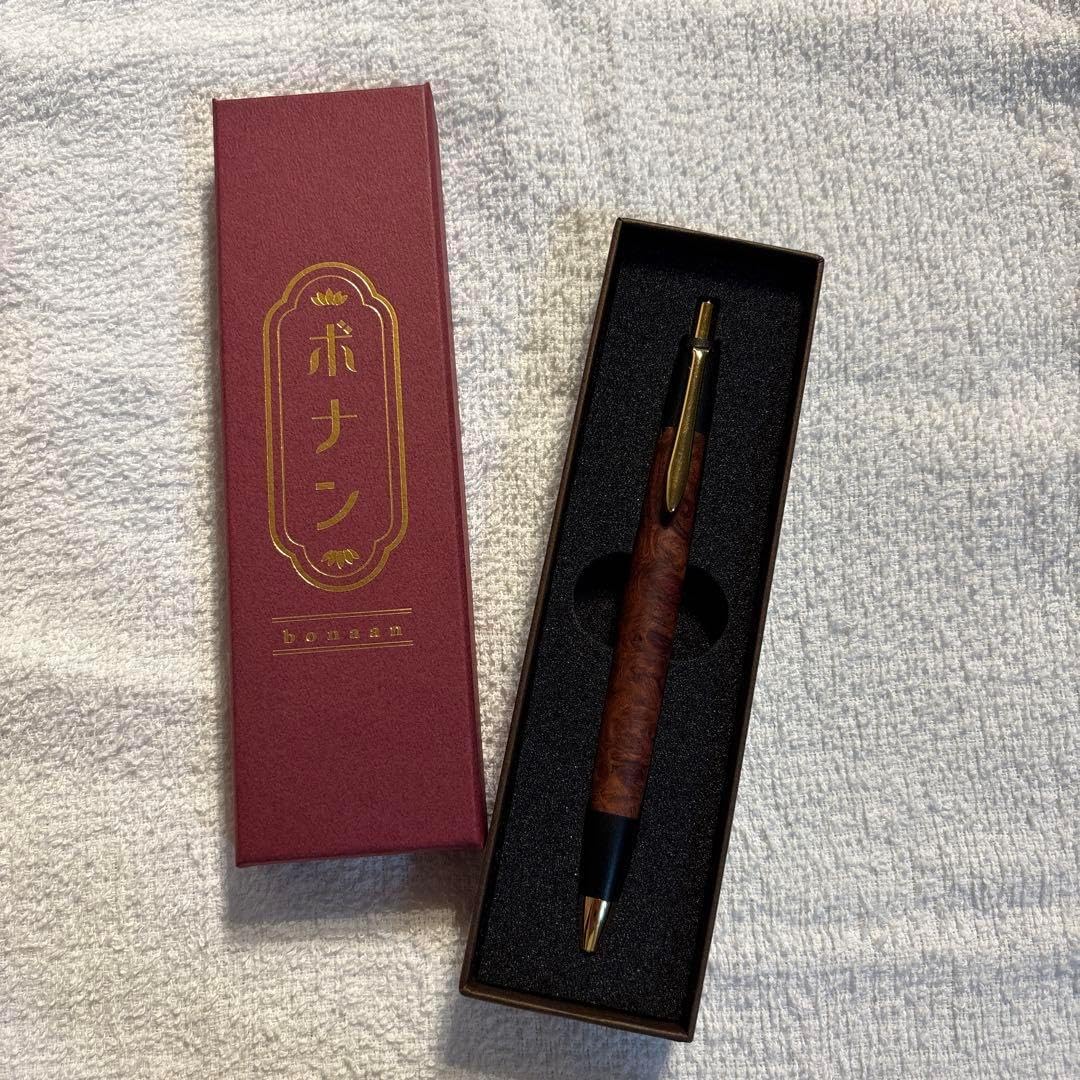 【希少杢】 本花梨瘤源平（アフゼリア） シャーペン 真鍮金具 ボナンペン 花梨瘤（アフゼリア）【受注生産の木軸ペン】 | 『ボナン』 -木