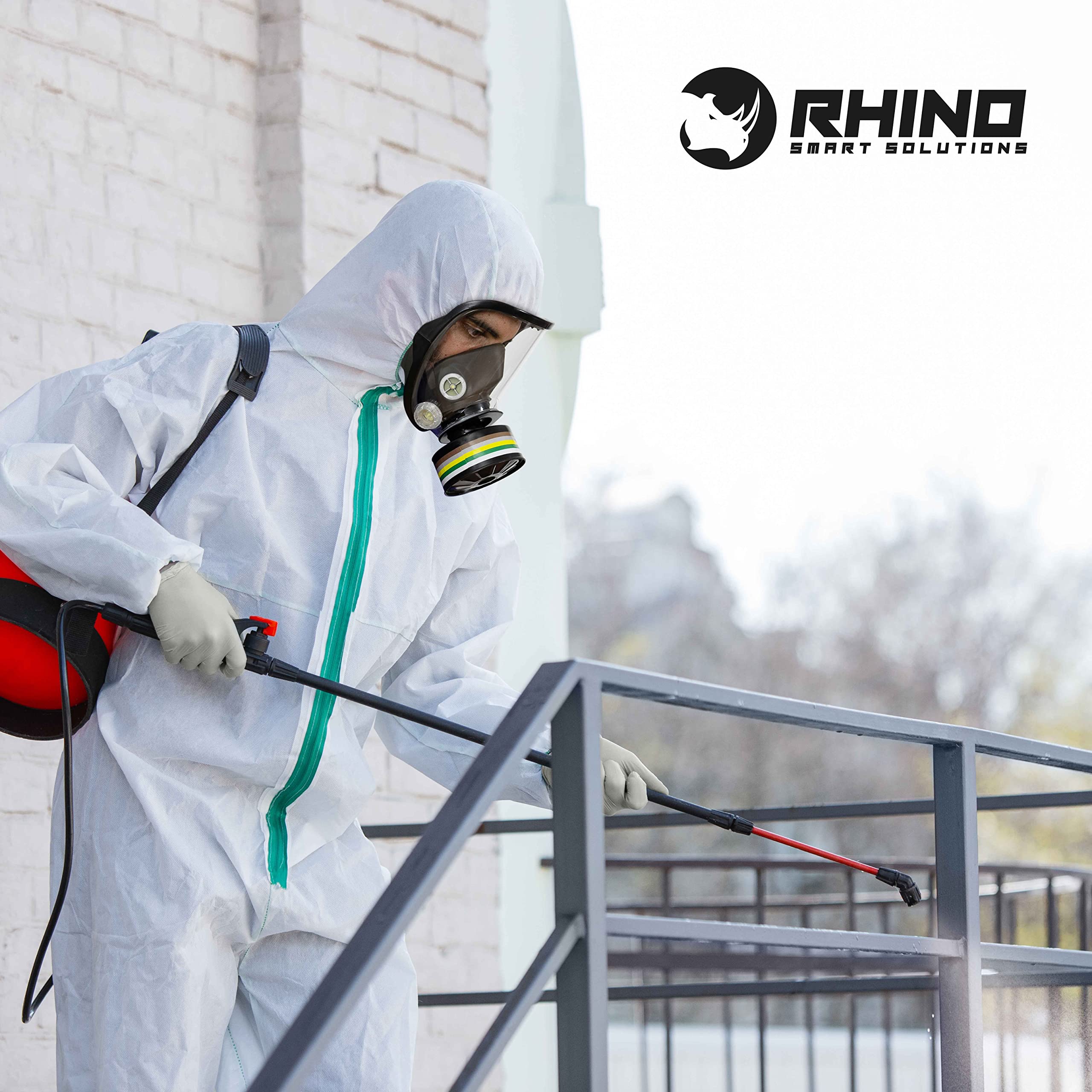 RHINO Smart Solutions Wkład z gwintem RD40 Filtr z węglem aktywnym ABEK2P3R do masek pełnych dróg oddechowych typu RH-7011 i innych
