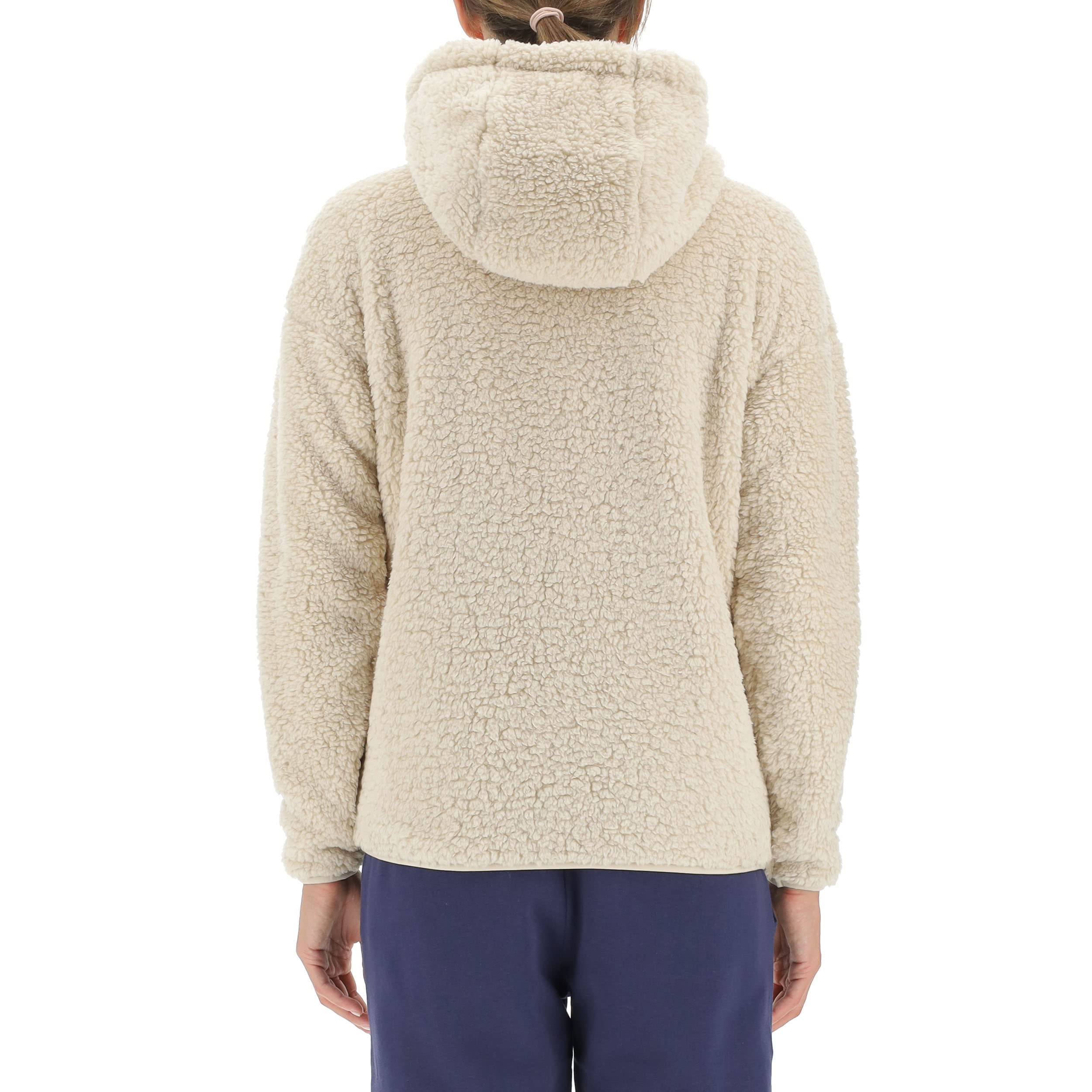 Jeep Damen J Woman Hooded Polar Sherpa Jacket With Pockets J22w Jacket