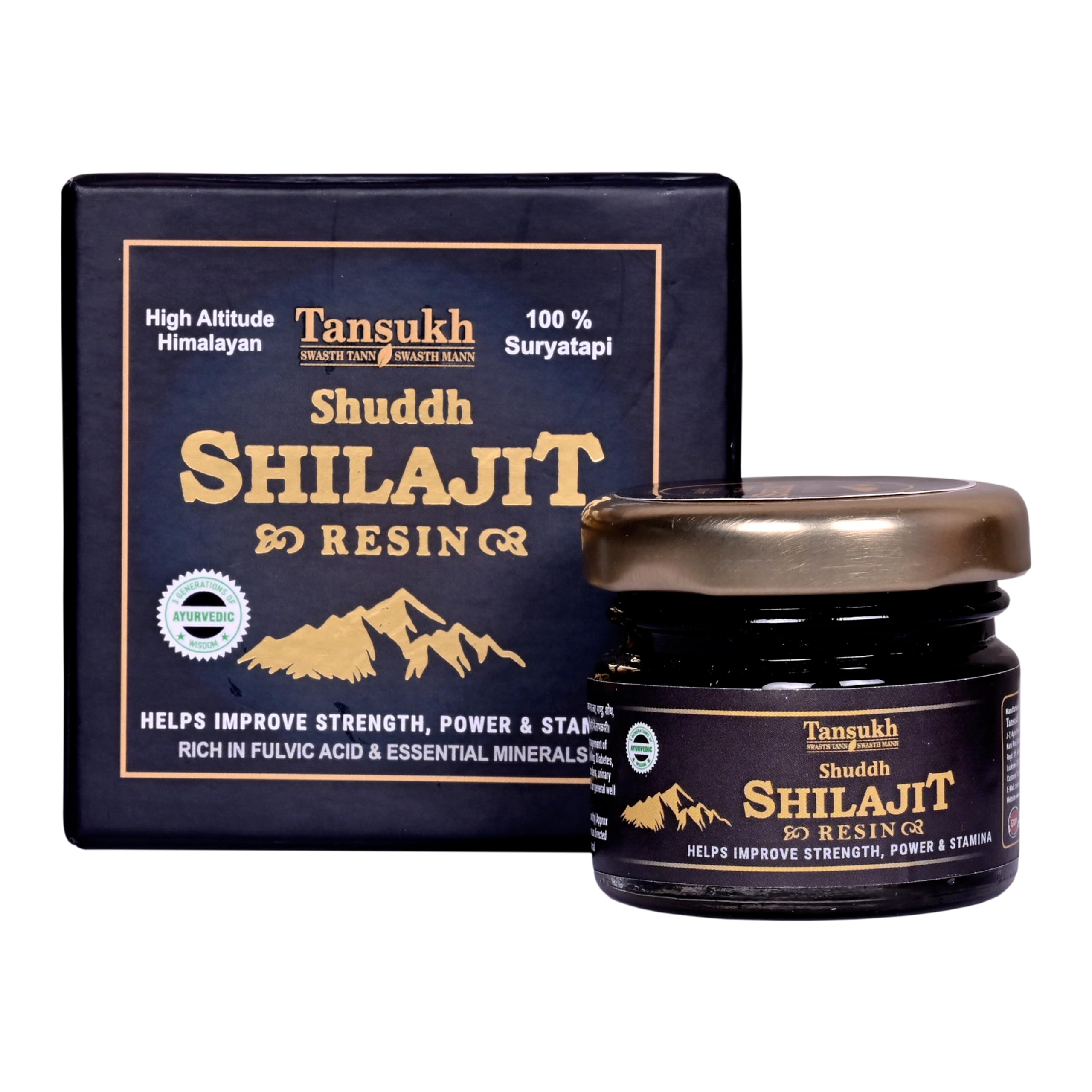 Tansukh Shuddh Ayurvedic Himalayan Shilajit Resin - 20 Gram | Pure & Original Shilajit | Helps to Boosts Stamina, Strength & Energy | Builds Immunity (Pack of 1)