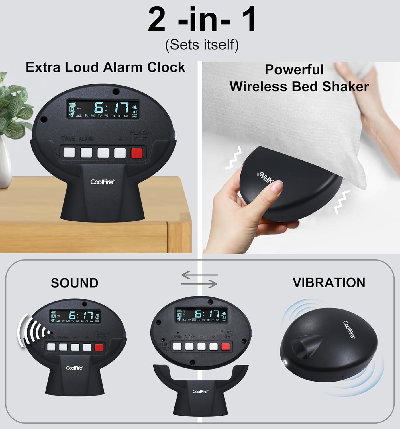 Wake Up Loud and Clear: Review of the Coolfire Dual Alarm Clock with Bed Shaker