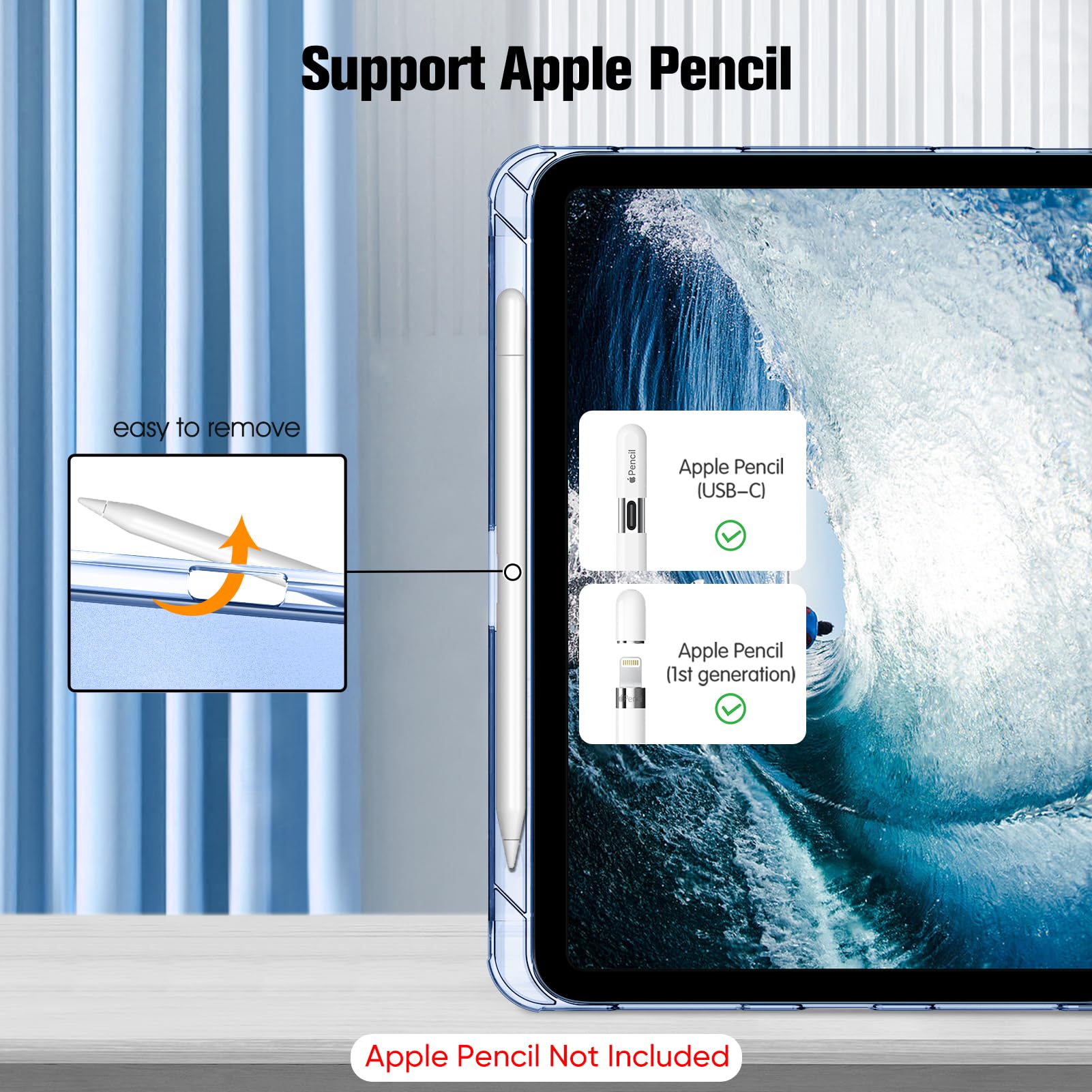 FINTIE Custodia iPad 11ª Gen 11" (2025) 10ª Gen 10,9" (2022) con Portapenne e Pellicola Vetro Temperato, Navy