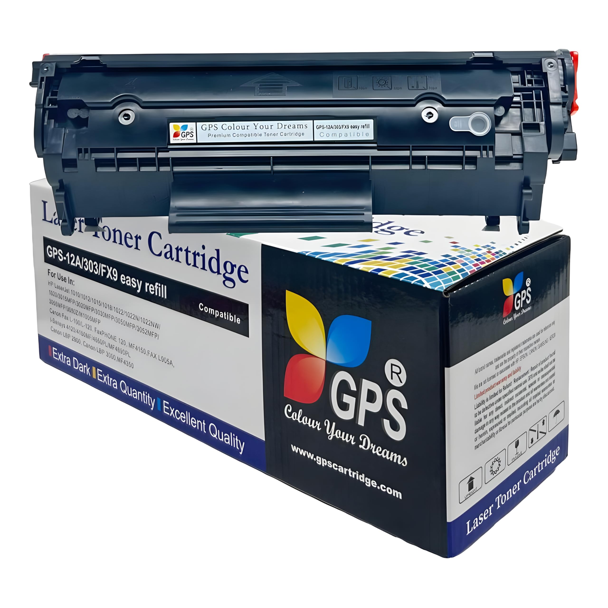GPS Colour Your Dreams 12A / 2612A Easy Refill Toner Cartridge for hp Q2612A , 1020plus, M1005, 1018, 1010, 1012, 1015, 1020Plus, 1022, 3015, 3020, 3030, 3050, 3052, 3055, Canon LS LBP2900/2900B/3000