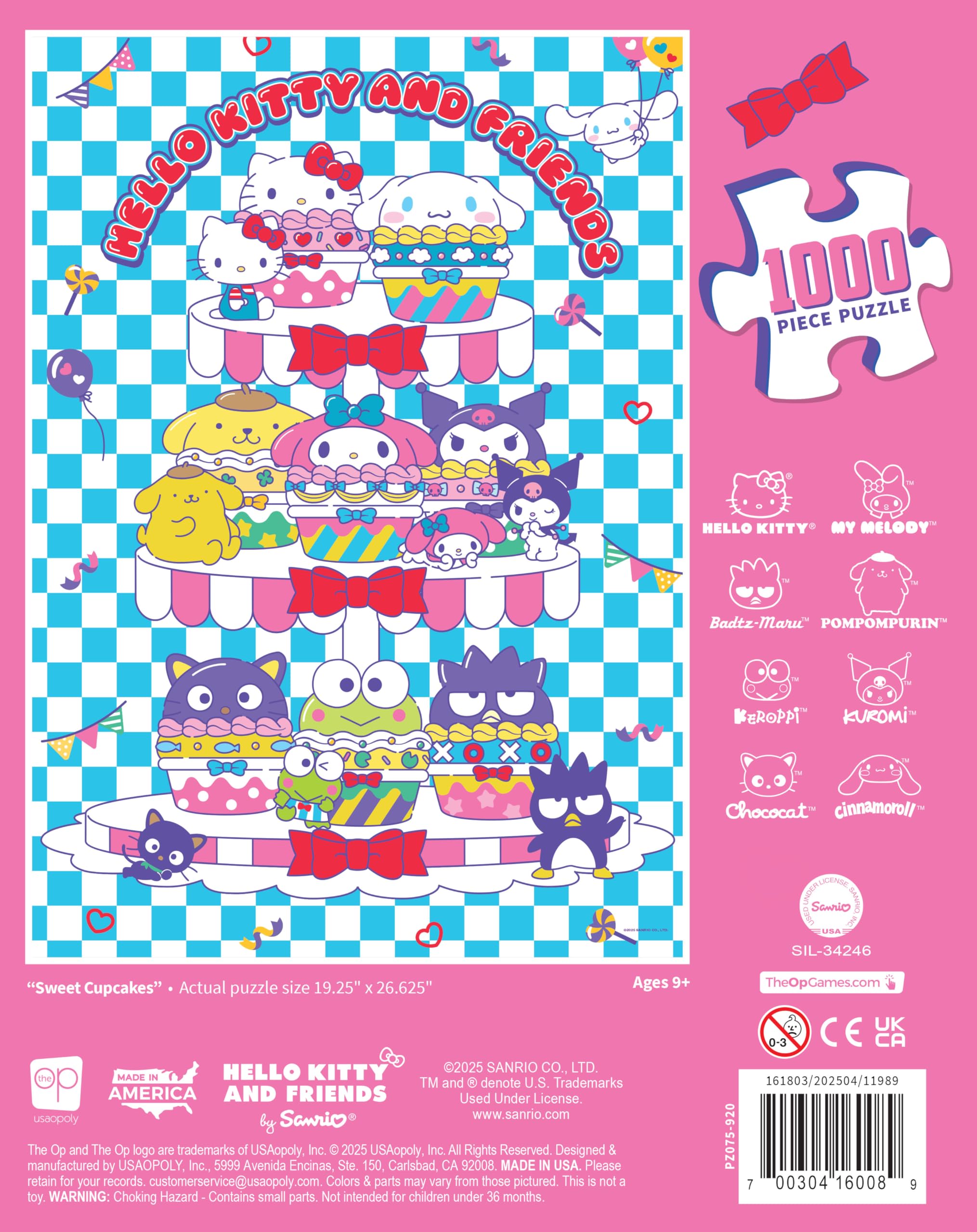 Amazon.com : Hello Kitty and Friends “Sweet Cupcakes” 1,000 Piece