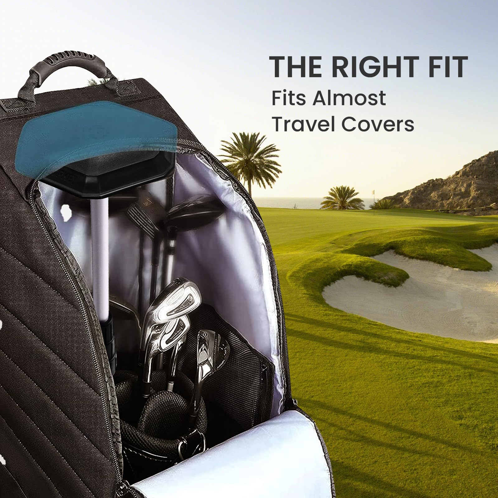 Golf Travelcover, Golf Protector Travel Covers Support System Backbone-Reiseabdeckung aus Aluminiumlegierung Golf Travel Bag Stützstange