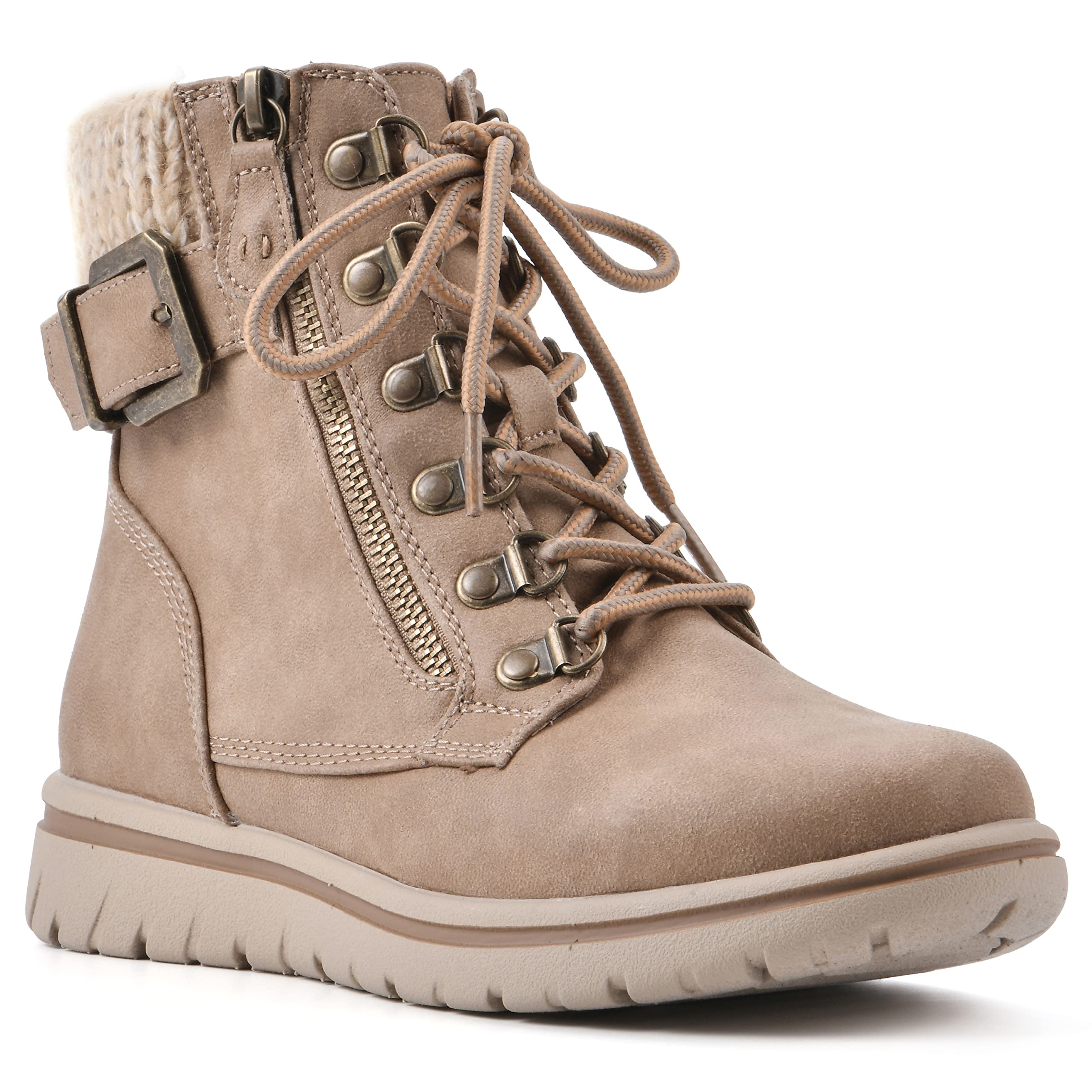 CLIFFS BY WHITE MOUNTAIN Hearty womens Ankle Boot 39 EU Natural/Fabric/Sweater