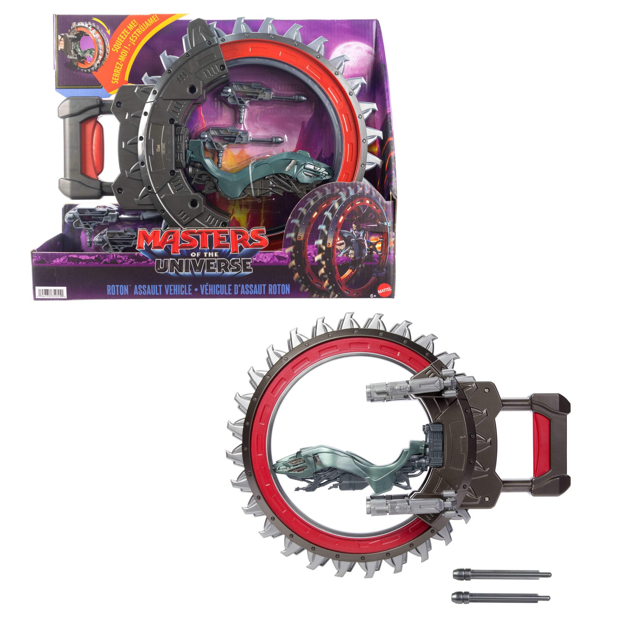 βMasters of the Universe 2026 Movie Roton Vehicle 5.5 Inch Scale, 2 Rotating Blades & Blasters with 4 Projectiles, Fits Origins Figures, JKJ05
