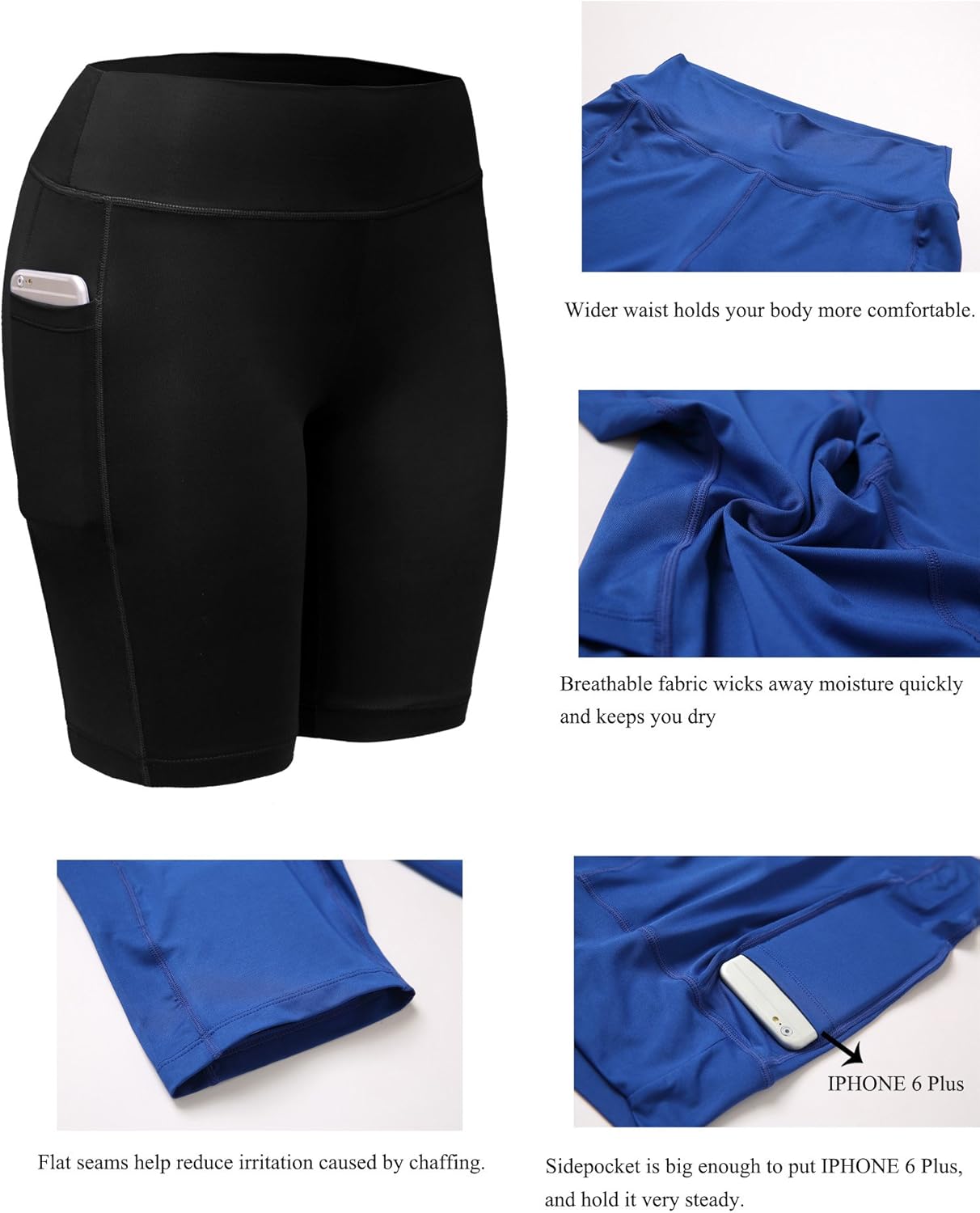 NELEUS Women's Athletic Shorts High Waist Tummy Control Workout Biker Shorts for Running Gym Yoga - Image 6