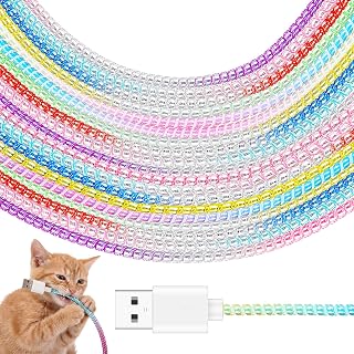 Friends 10 Pcs Cord Protectors from Pets No Chew 43.3'',Mixed Colors