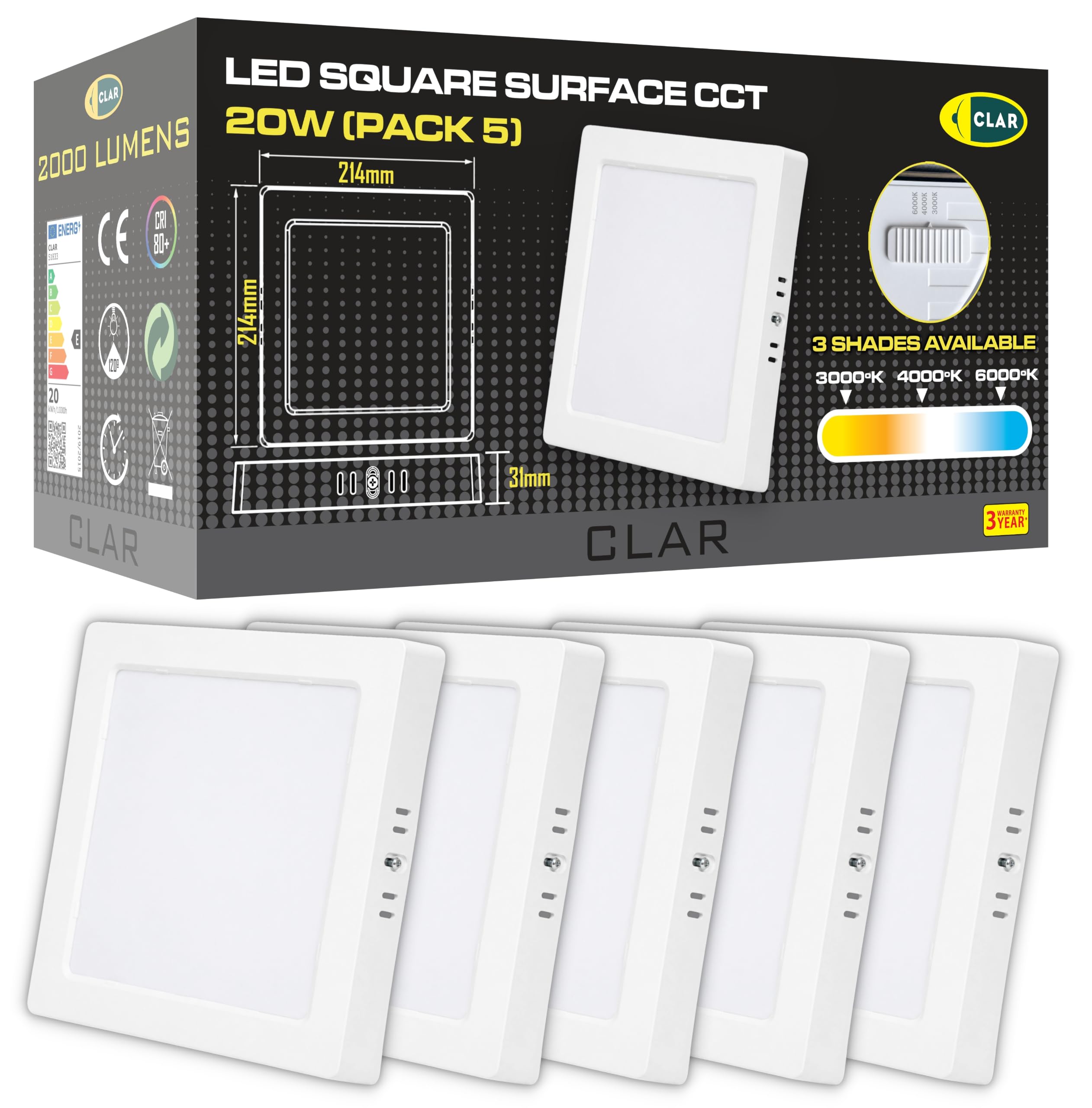 CLAR - Plafoniera LED Soffitto