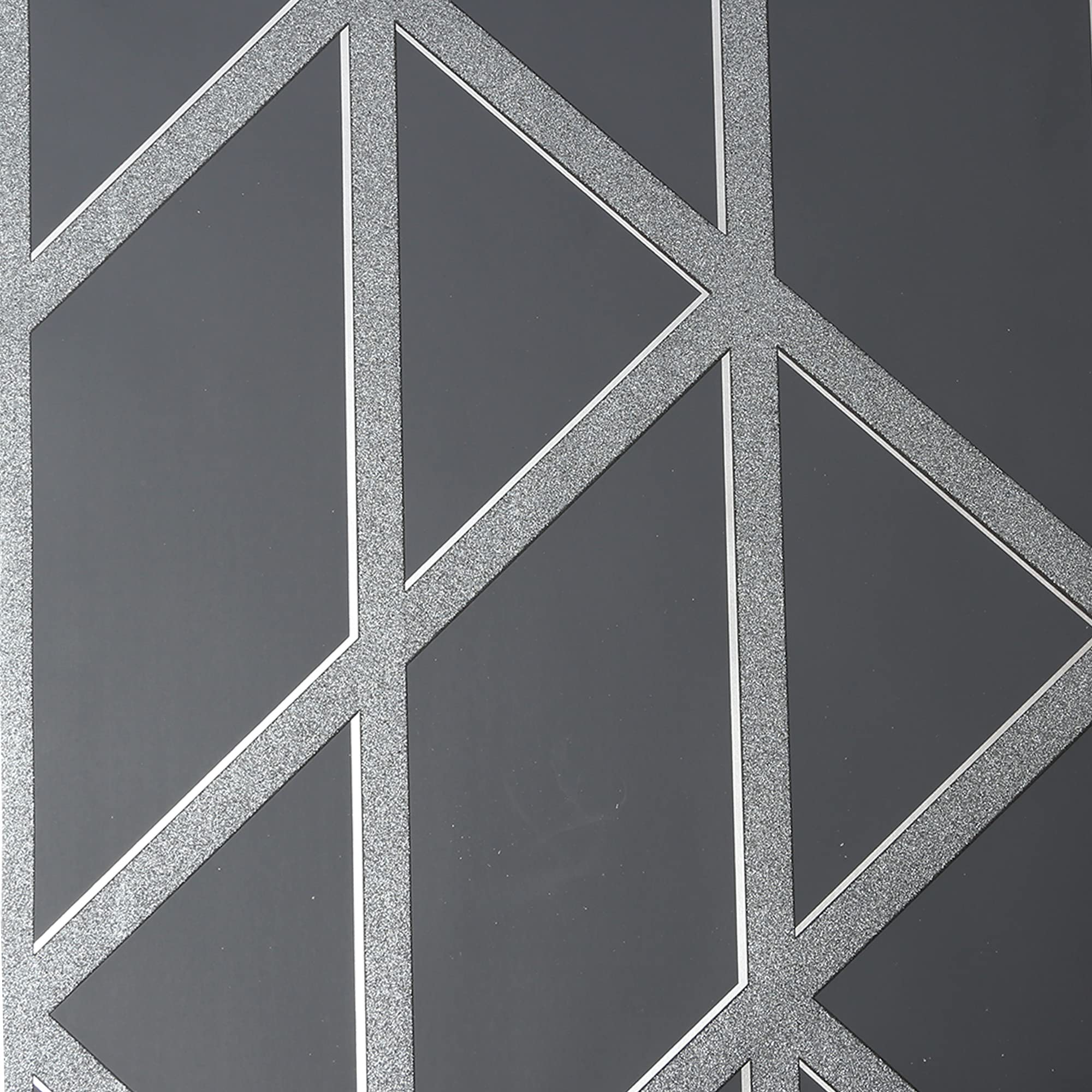 Superfresco Panel Glitter Geo Charcoal Wallpaper
