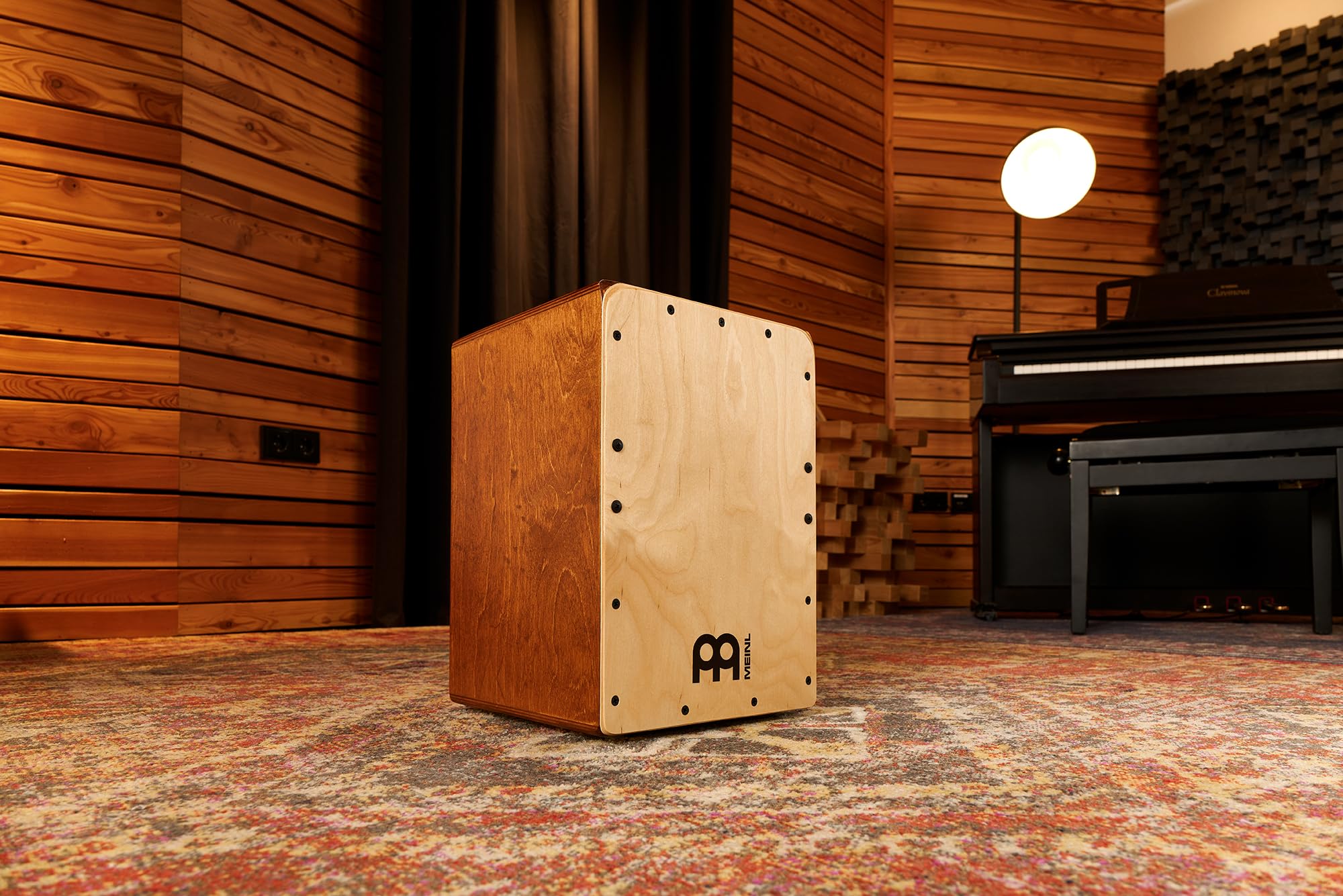 Meinl Percussion Jam Cajon Instrument - Piccola Drum Box per Bambini e Adulti fino a 1,50 m - Superficie di Suono in Betulla del Baltico (JC50AB-B)