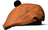 Vista 47 de Sombrero escocés Tam o Shanter Gorro escocés Tartan P.V Tartan (poliviscosa) Mezcla de lana con pompón Talla única para todos.