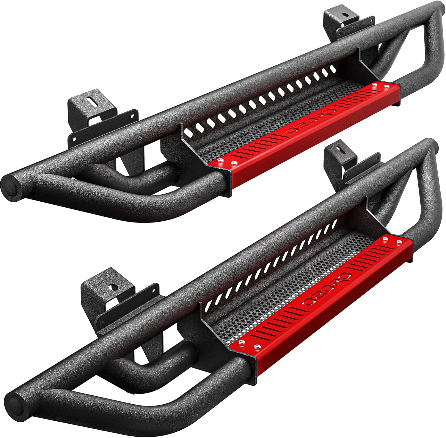 OEDRO 6 inch Running Boards Compatible with 2021-2025 Ford Bronco 2 Door, Drop Side Steps, All Steel Nerf Bar Red Paintable Step Plates OEDRO 6 inch Running Boards Compatible with 2021-2025 Ford Bronco 2 Door, Drop Side Steps, All Steel Nerf Bar Red Paintable Step Plates