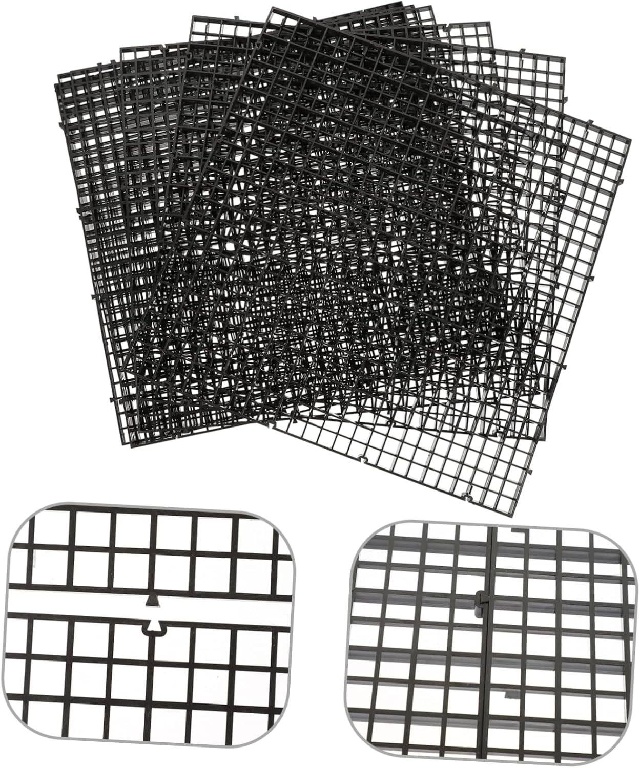 Happyyami 1set Aquarium Bottom Divider Cups Fish Tank Isolation Boards for Easy Splicing and Custom for Separating Fish and Increasing Survival Rates