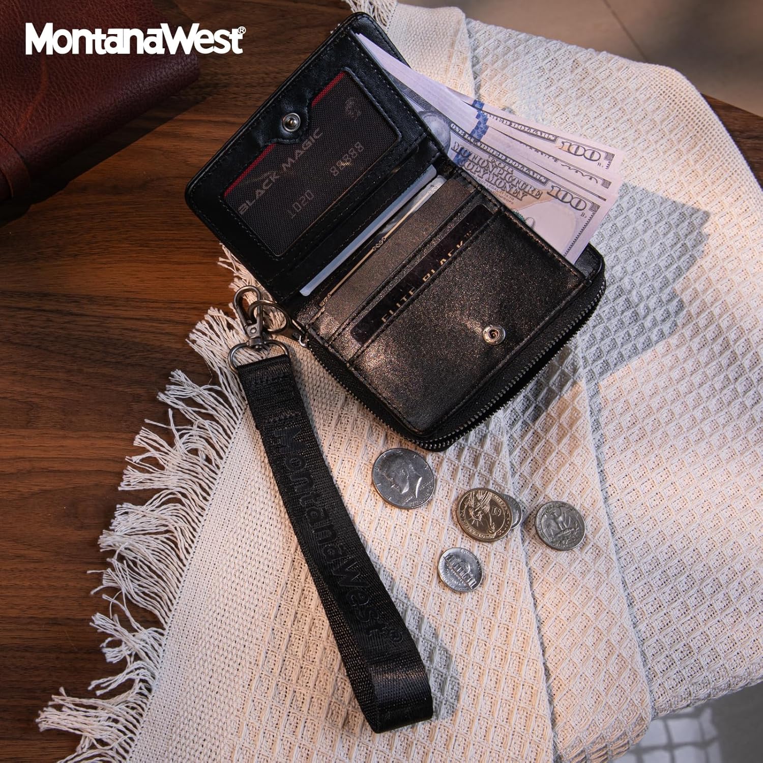 Montana West Small Wallet Women with a Detachable Wristlet Women's Wallet with Rfid Blocking Lining Minimalist Lightweight & Easy to Carry - Image 3