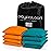 Play Platoon Weather Resistant Cornhole Bags - Set of 8 Regulation Corn Hole - Orange & Teal - Durable Duck Cloth Corn Hole for Tossing Game, Includes Tote Bag