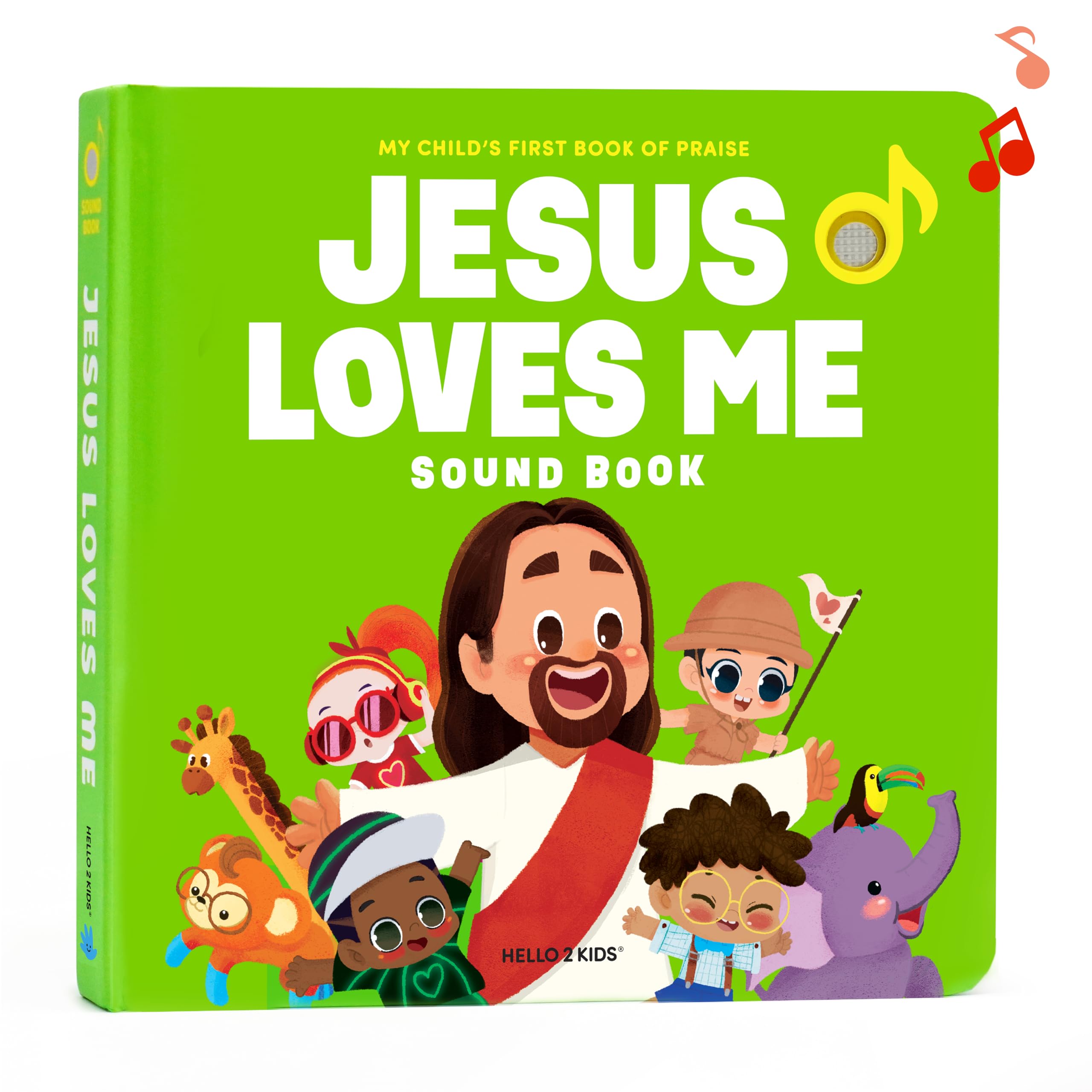 Jesus Loves Me Christian Sound Books for Kids - 6 Bible Songs - Christmas, Baptism, Christening, Dedication Gifts for Boys and Girls - Religious Toys, Music Books for Toddlers 1-3