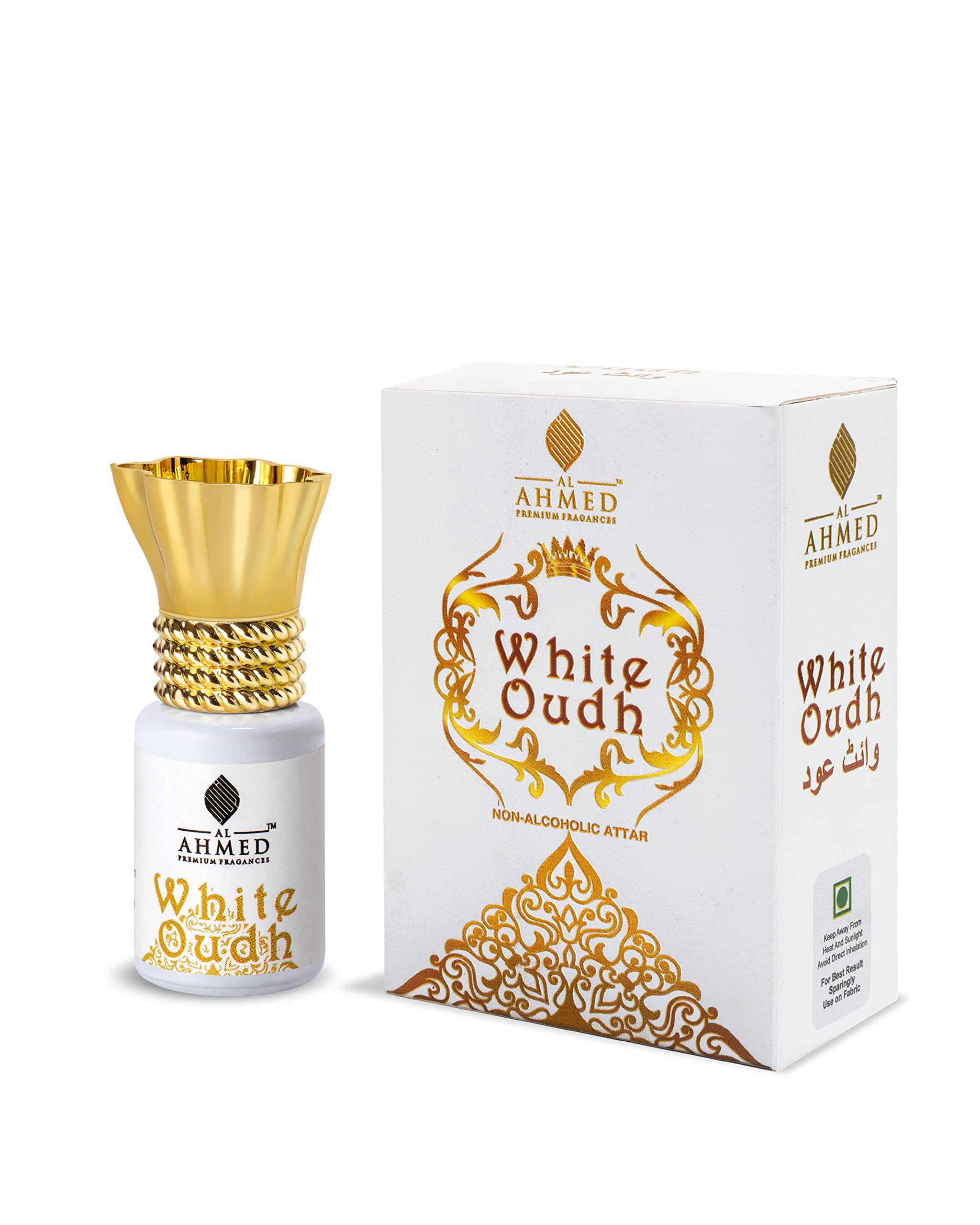 White Oudh Attar Roll on Perfume | Long lasting Fragrance Perfume For Men and Women | 100% Alcohol Free Attar Perfume | Artisanal Perfume Oil (6ml)