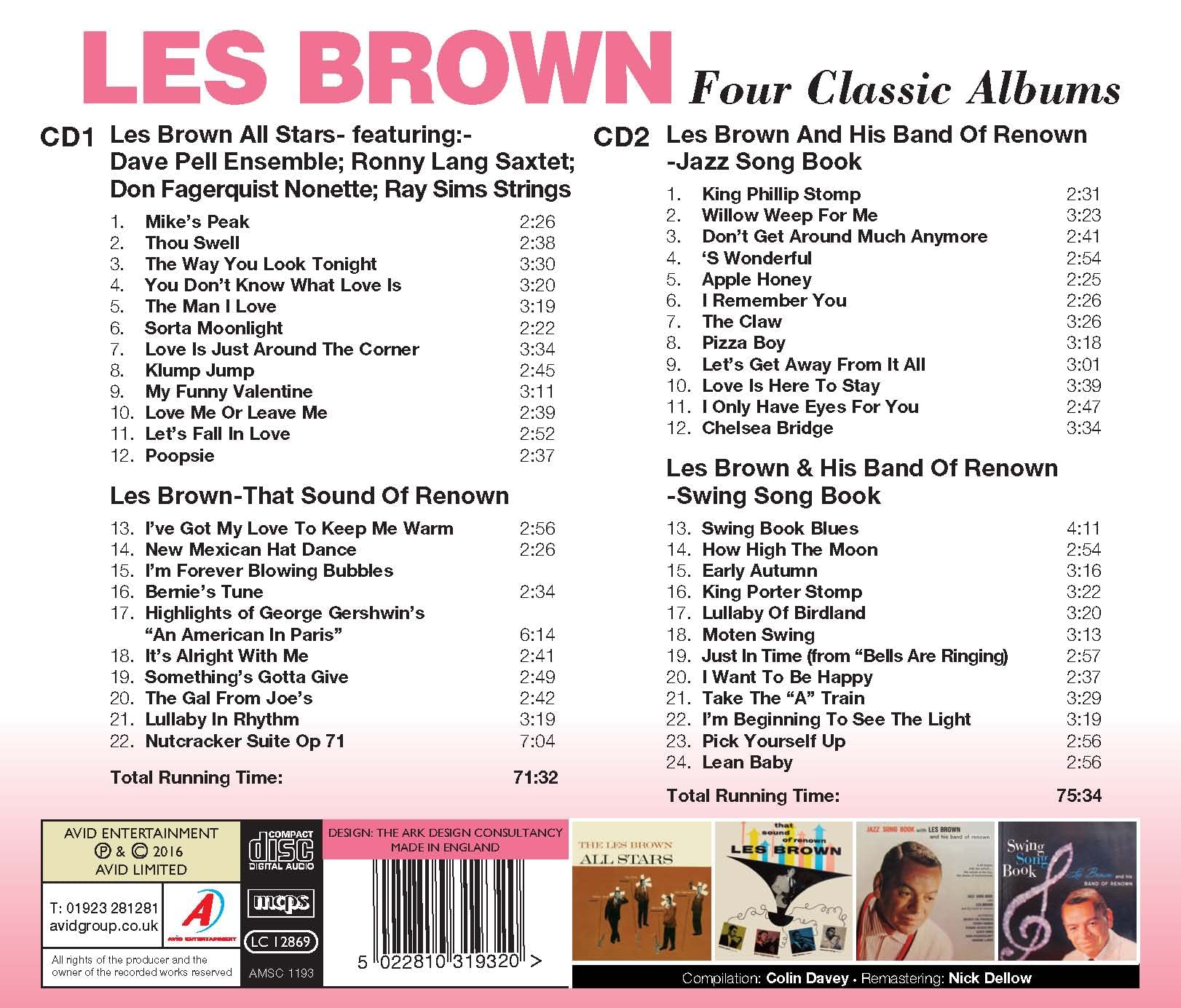 Four Classic Albums: The Les Brown All Stars, That Sound Of Renown, Jazz Song Swing Song