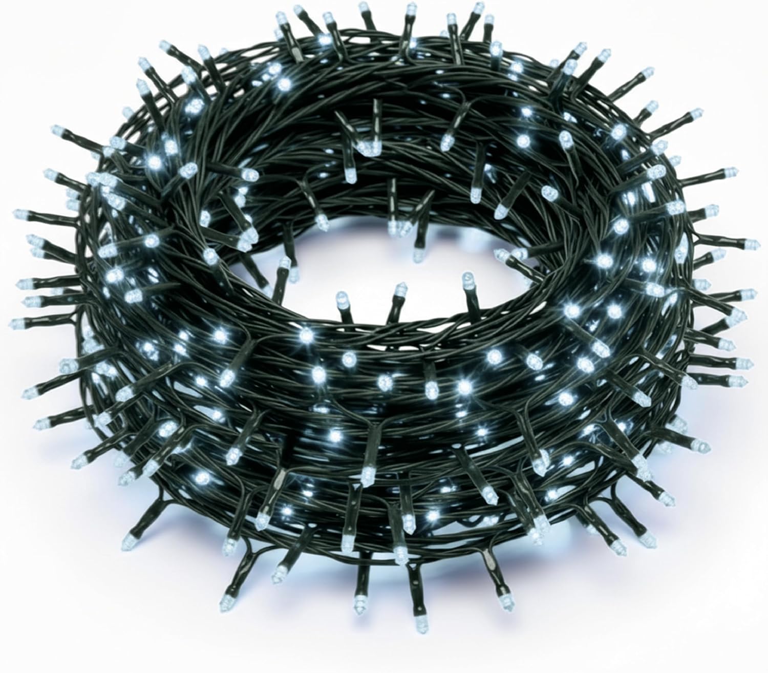 Holiday Bright Lights Rice Lights 36FT, 500 Twinkling LEDs, Connectable Indoor/Outdoor Decorative String Lighting, Pure White Glow