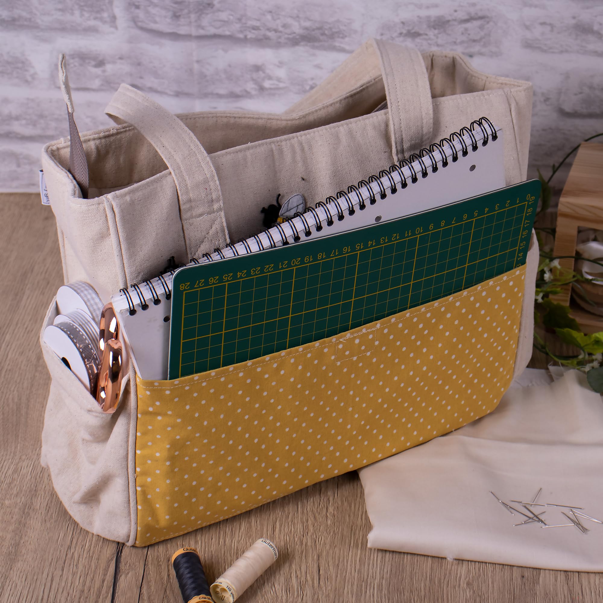Hobby Gift Sac fourre-tout à bandoulière pour artisanat, passe-temps, couture, Appliqué Abeille