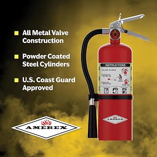 Amerex B500 5lb ABC Dry Chemical Fire Extinguisher 2-Pack | UL 2A:10B:C Rated for Home Office Vehicle