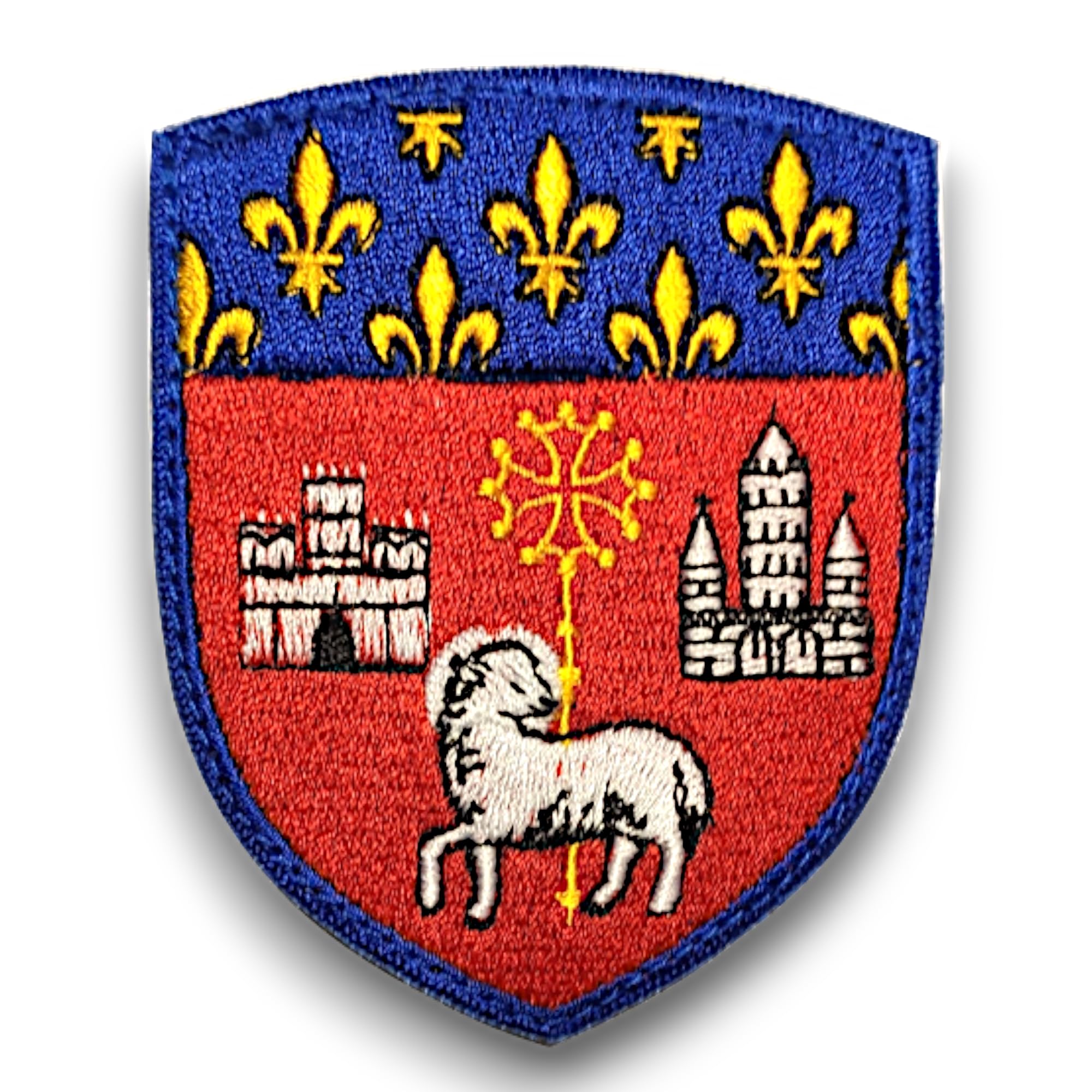 Écusson Brodé Nouvelle-Aquitaine - Tissu Avec Scratch, Dimensions 8x6,5 Cm, Pour Collection Région Ou Customisation - 2