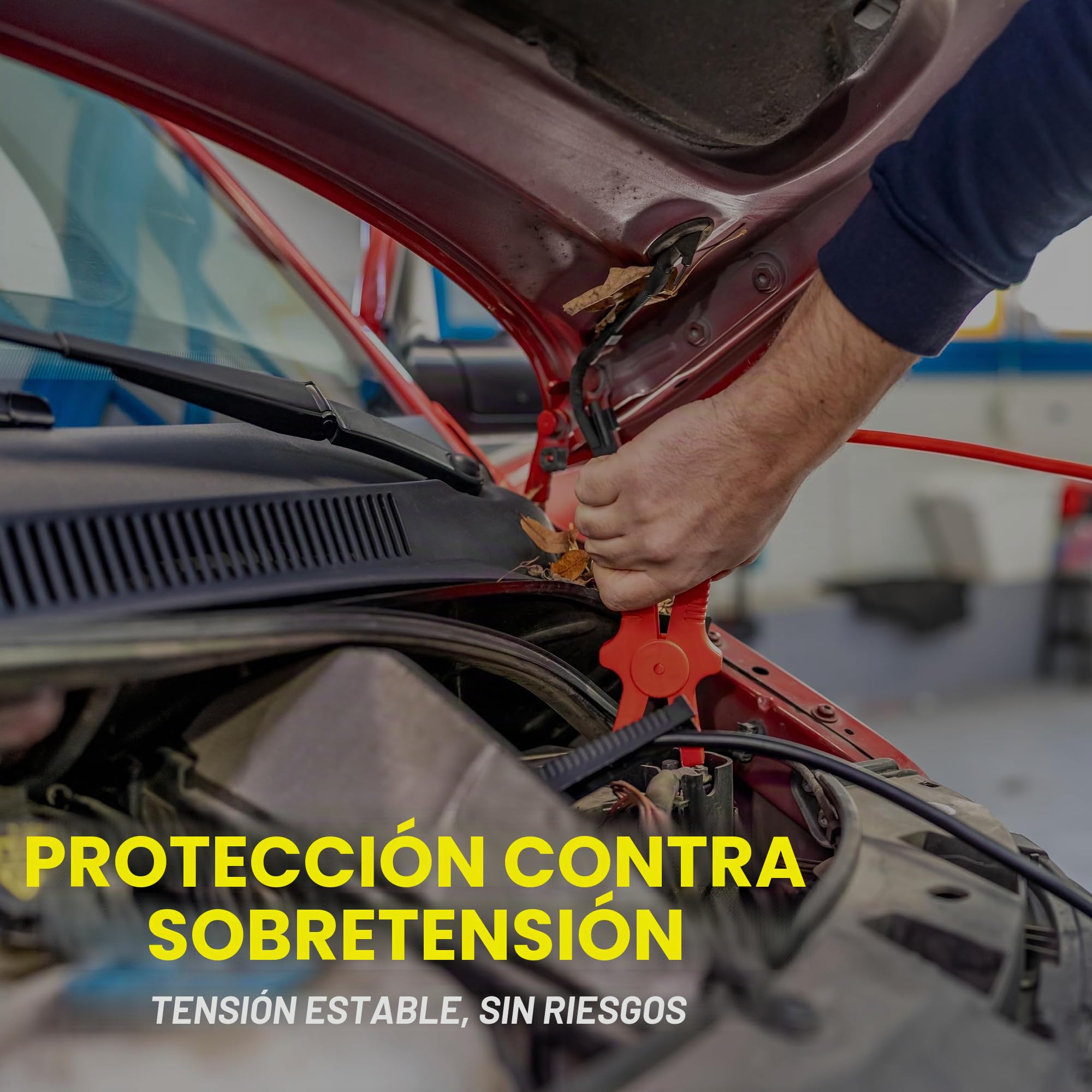 Goodyear, Arrancador de Emergencia de 8000 mAh, multifunción, batería de Litio, para vehículos a Gasolina/diésel, función Banco de energía, Linterna LED con 3 Modos de Uso