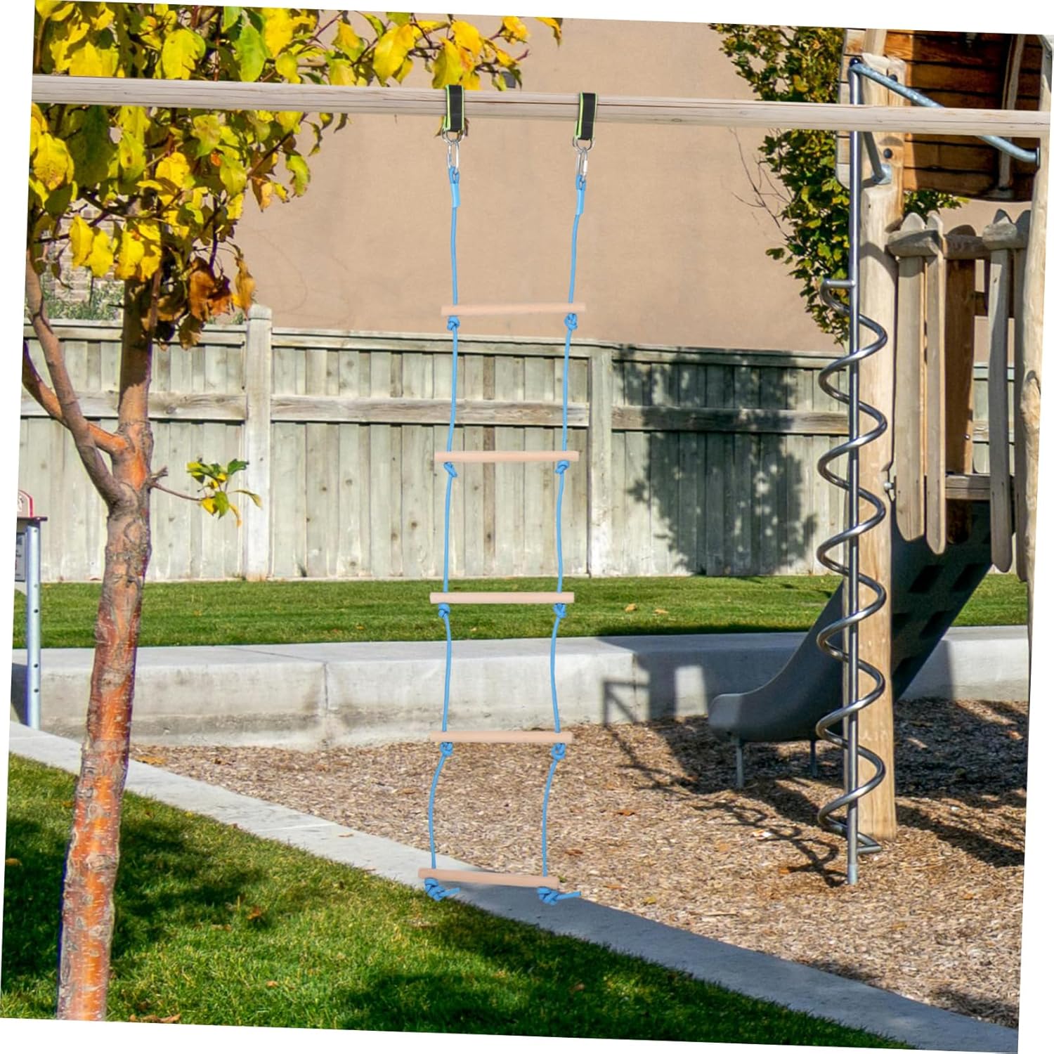 1set Boy Girl Wooden Climbing Rope Ladder Step Soft Rope Design for Play Safe and Versatile Activity Equipment for Boy Girl for Garden and Playground Use