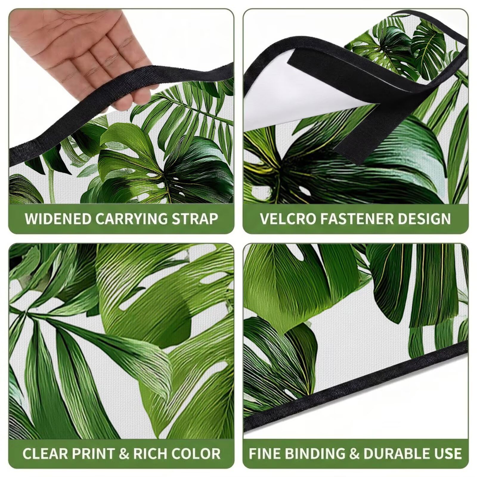 Grande Coperta de Picnic 200x300 cm, Piante estive e tropicali Manta Picnic Impermeable Anti-Sabbia Manta de Playa Pieghevole, Outdoor Picnic Blanket per Spiaggia, Camping, Giardino, Trekking - FZ-34