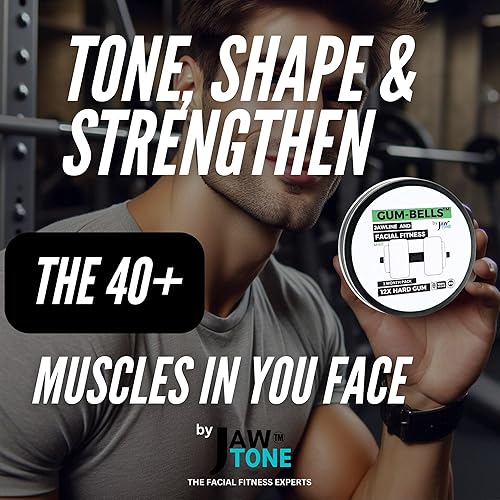 Miniatura 3 de Goma de mascar GUMBELLS 12XHard JAWLINE & FACIAL FITNESS xilitol (paquete de 1 mes) Mejora, define y fortalece tu mandíbula y boca facial estilo