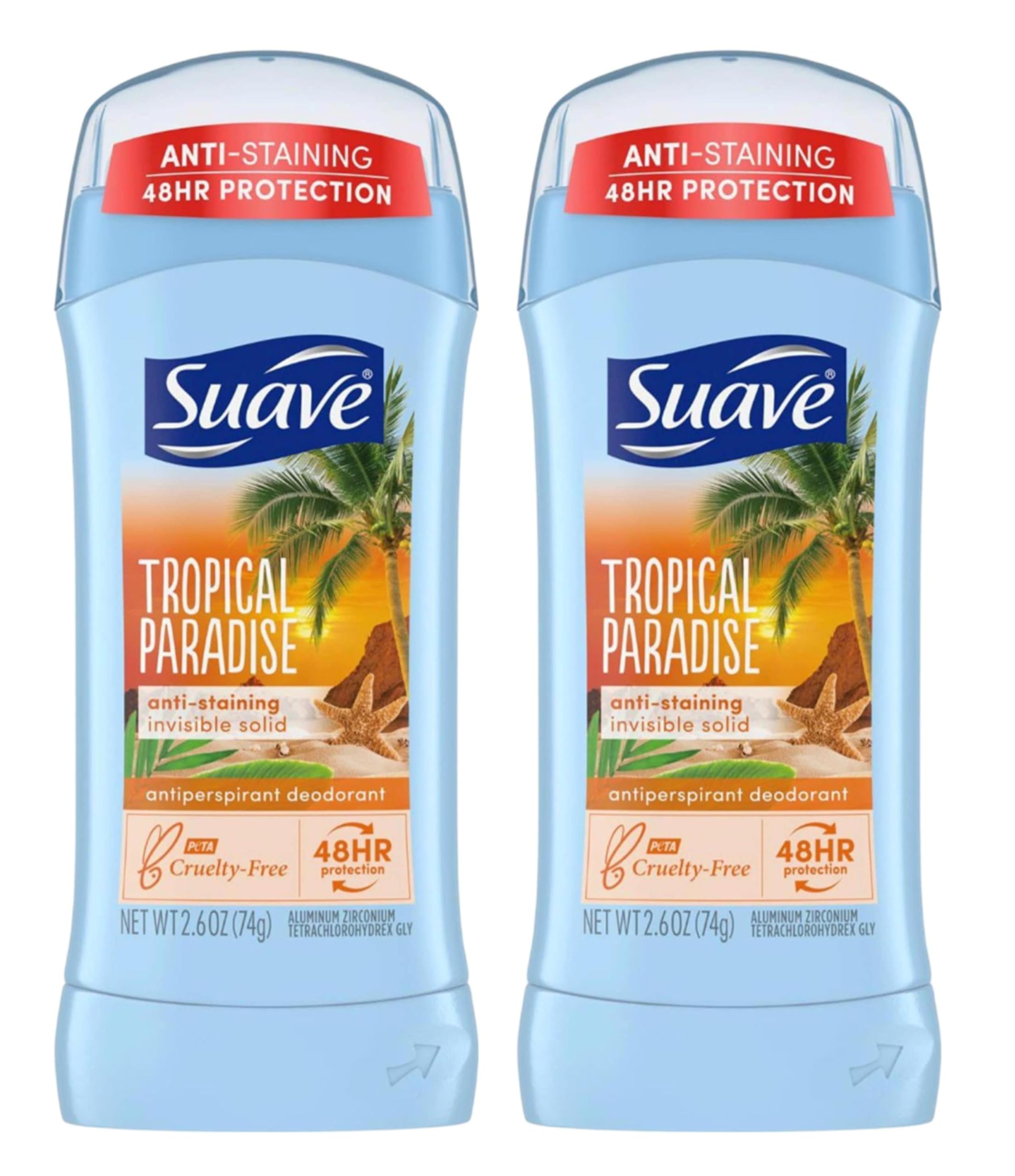 Suave Deodorant 2.6 Ounce 24Hr Tropic Paradise Invis. Solid (76ml) (2 Pack)-image-40