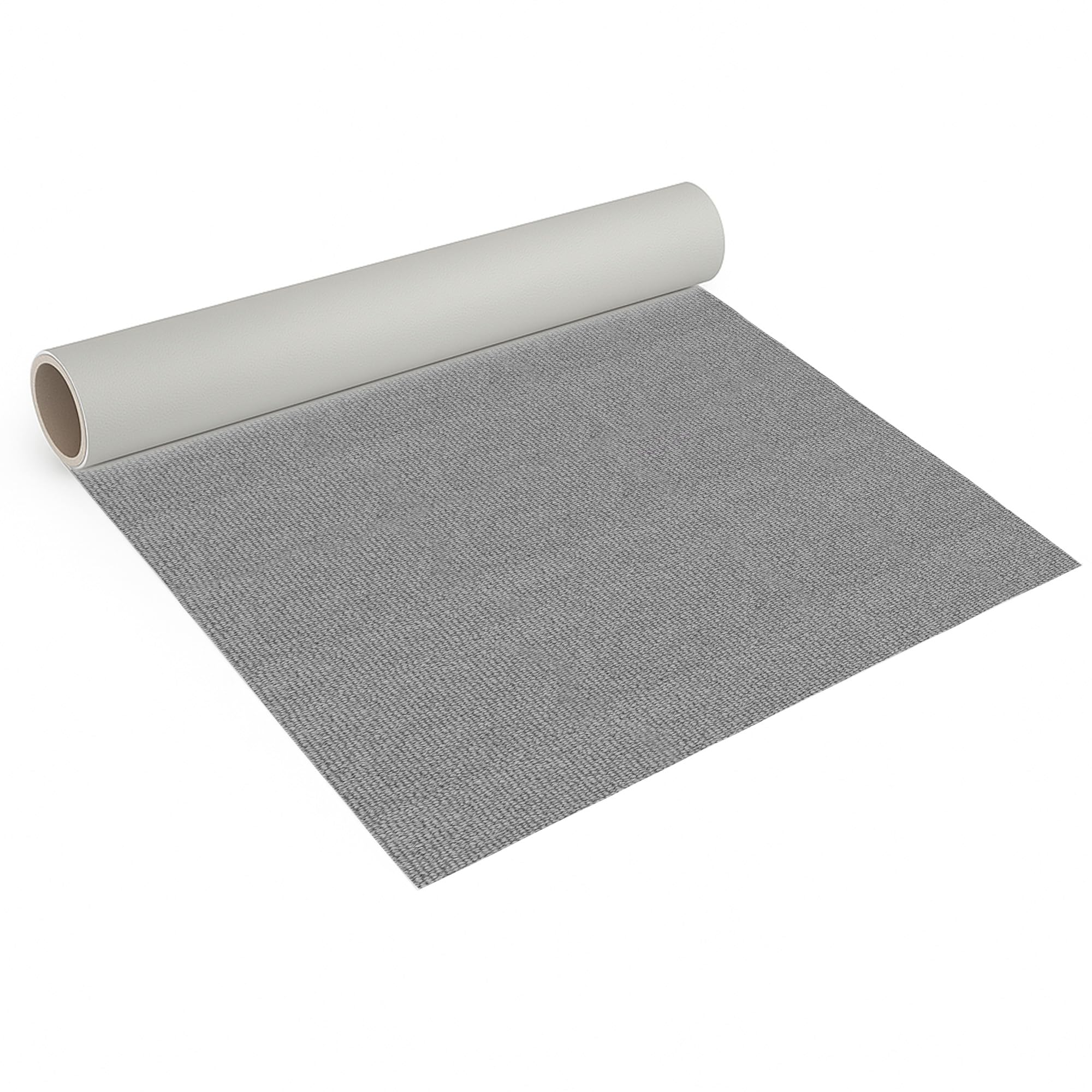 Teppichboden Feinschlinge Grau, 550x200 cm, Teppich Meterware für Wohnzimmer und Schlafzimmer, Fußbodenheizung geeignet